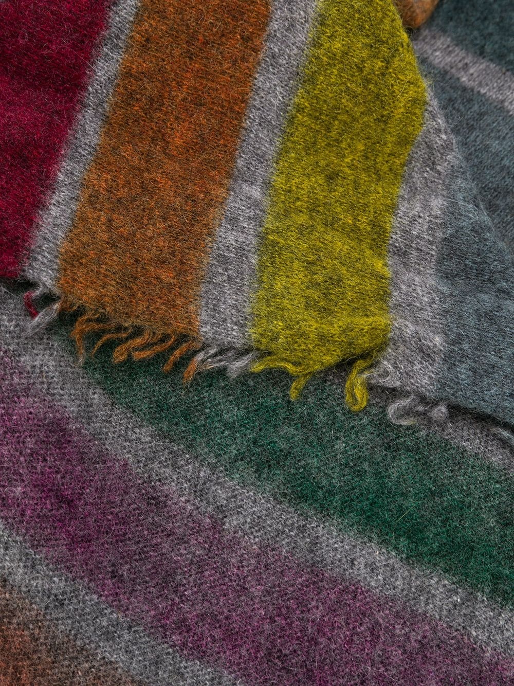 rainbow stripe cashmere scarf - 3