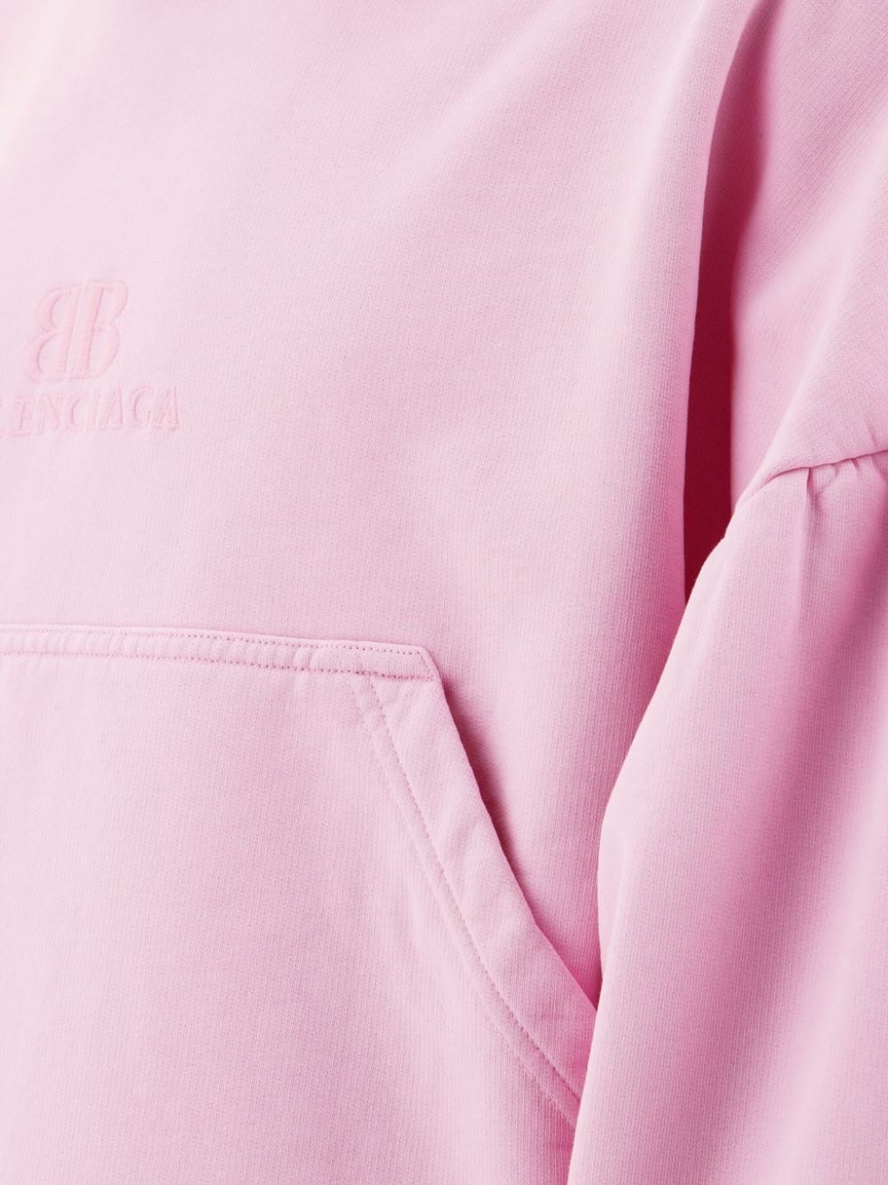 logo-embroidered cropped hoodie - 4
