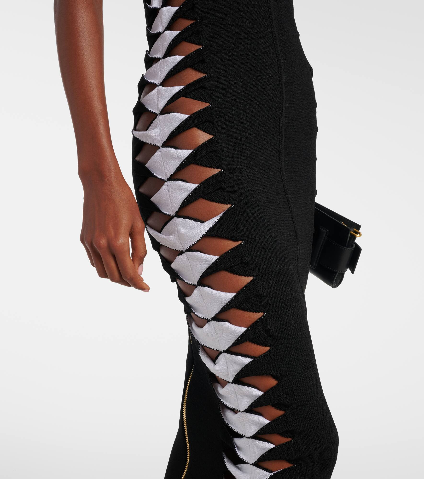 Cutout halterneck jersey midi dress - 5