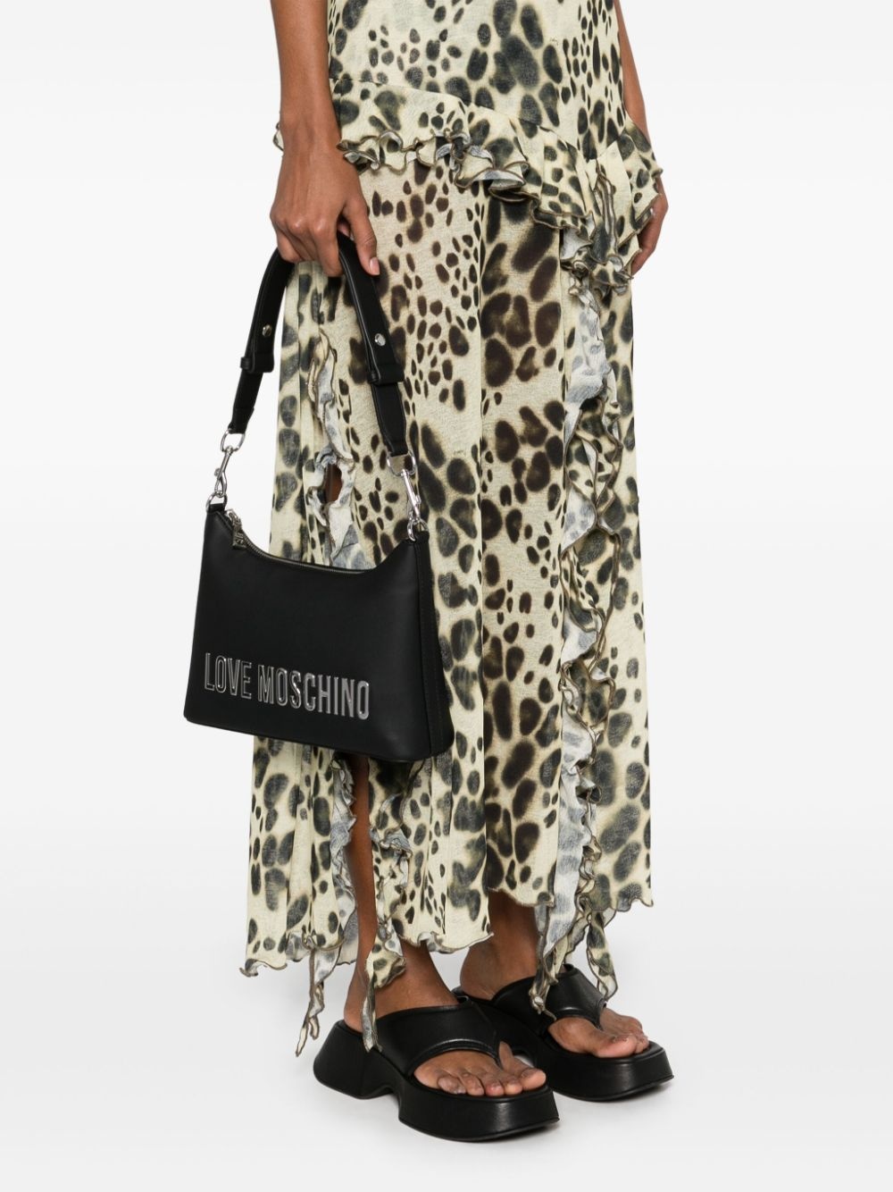 logo-lettering shoulder bag - 2