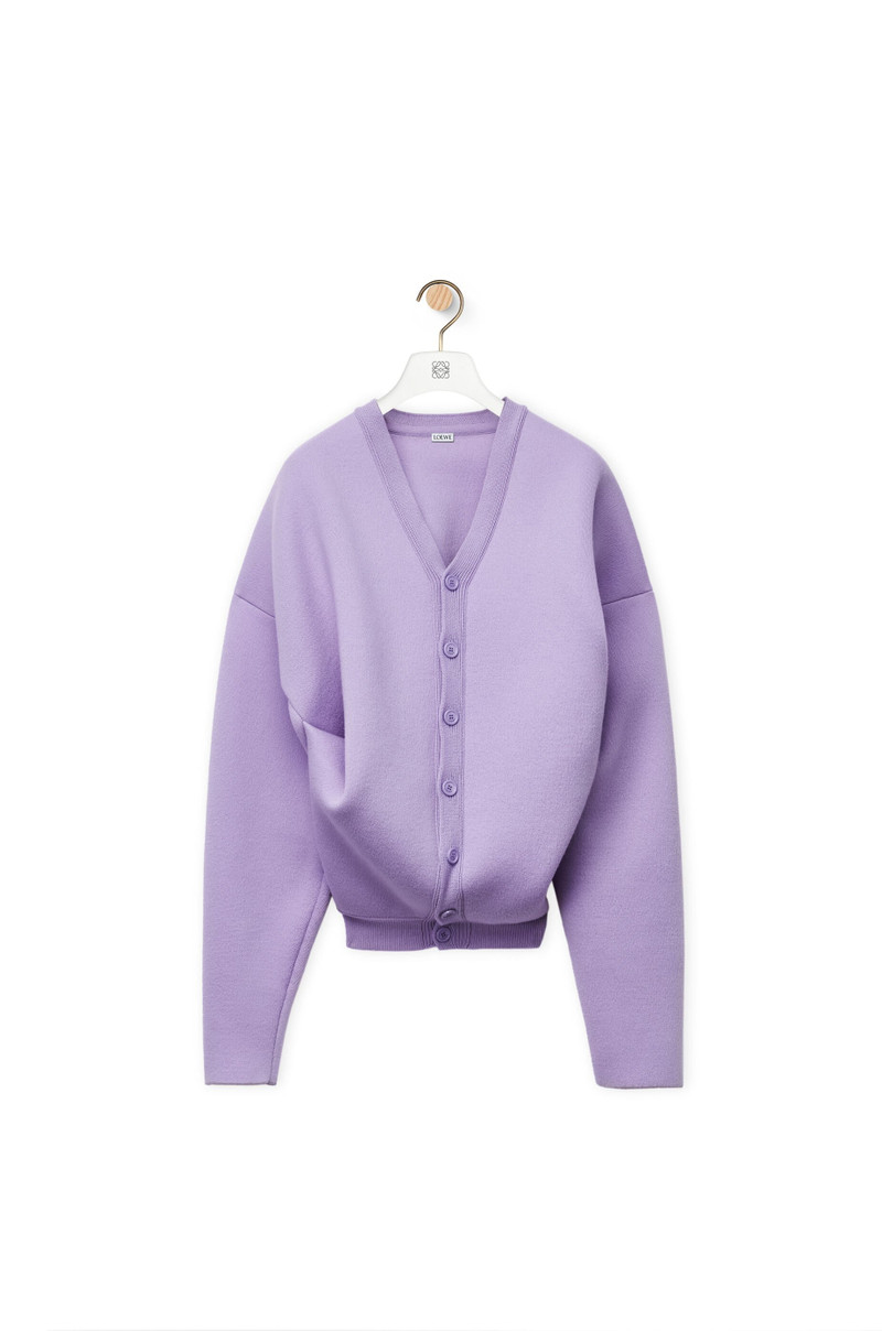 Draped cardigan in wool 1