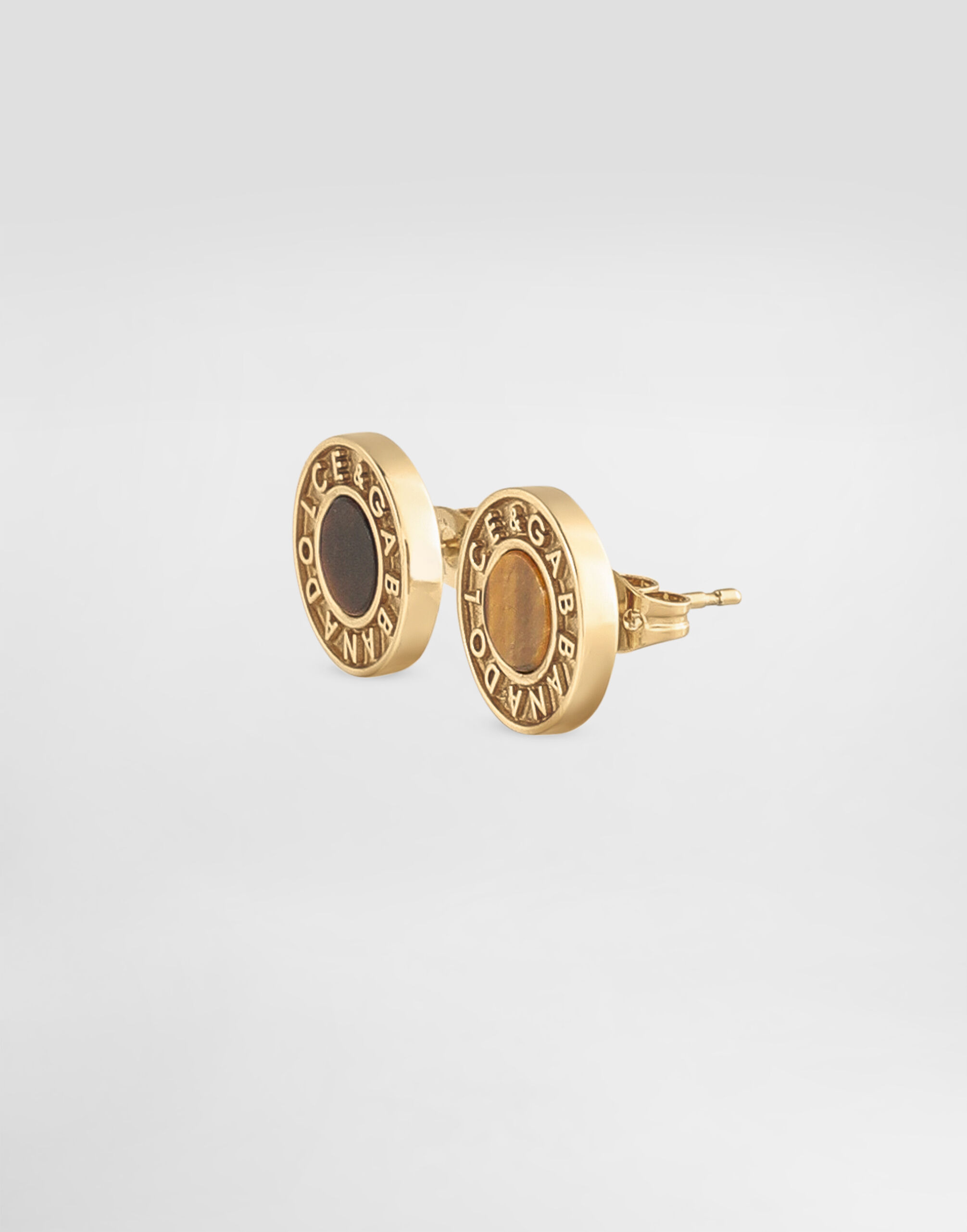 Dg logo and stone pin earrings - 3