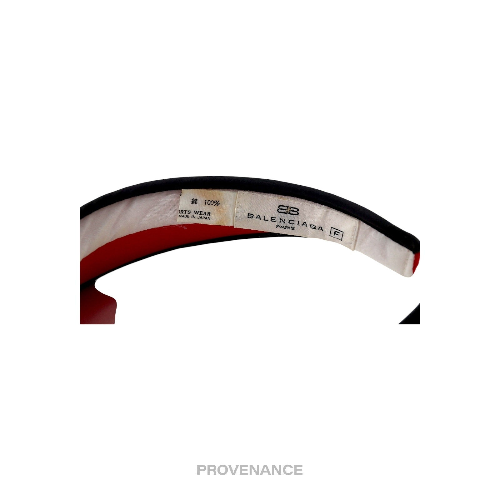 Balenciaga B Logo Visor - Red/Black - 6