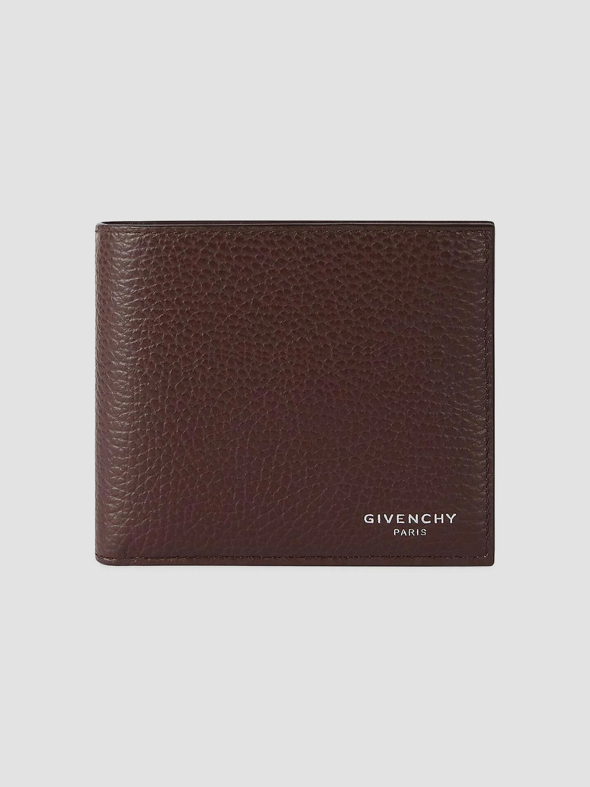 Men's Wallet in Grained Leather - Chocolate - 1
