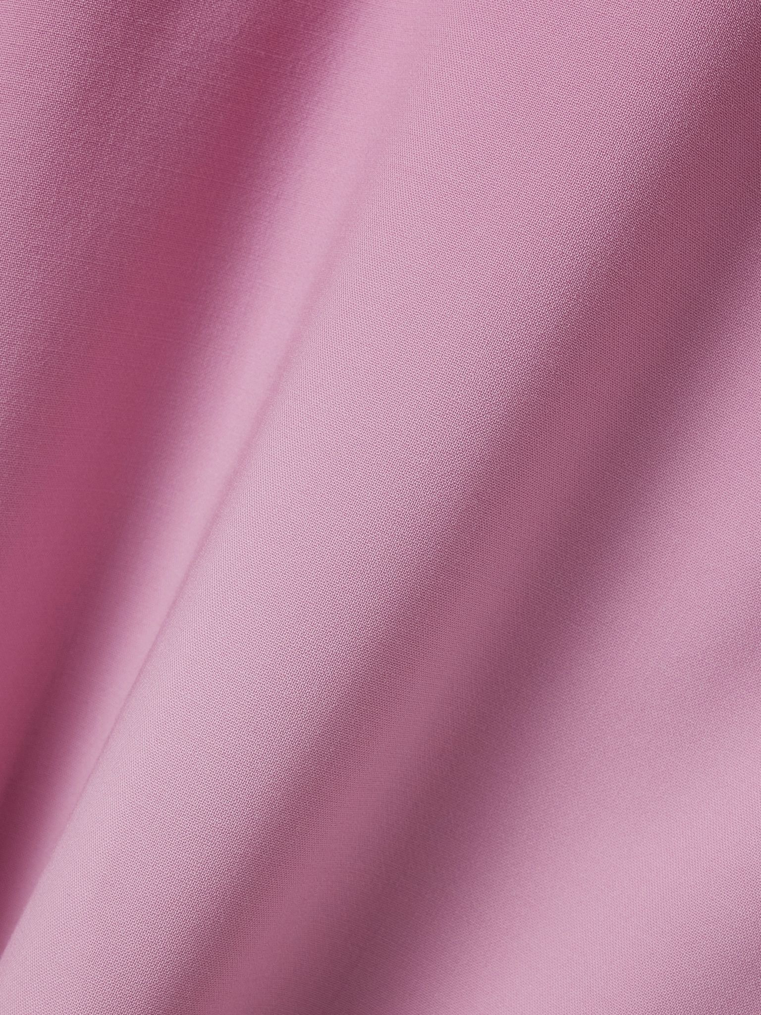 Belted guipure lace-trimmed wool-blend crepe midi dress Pink - 4