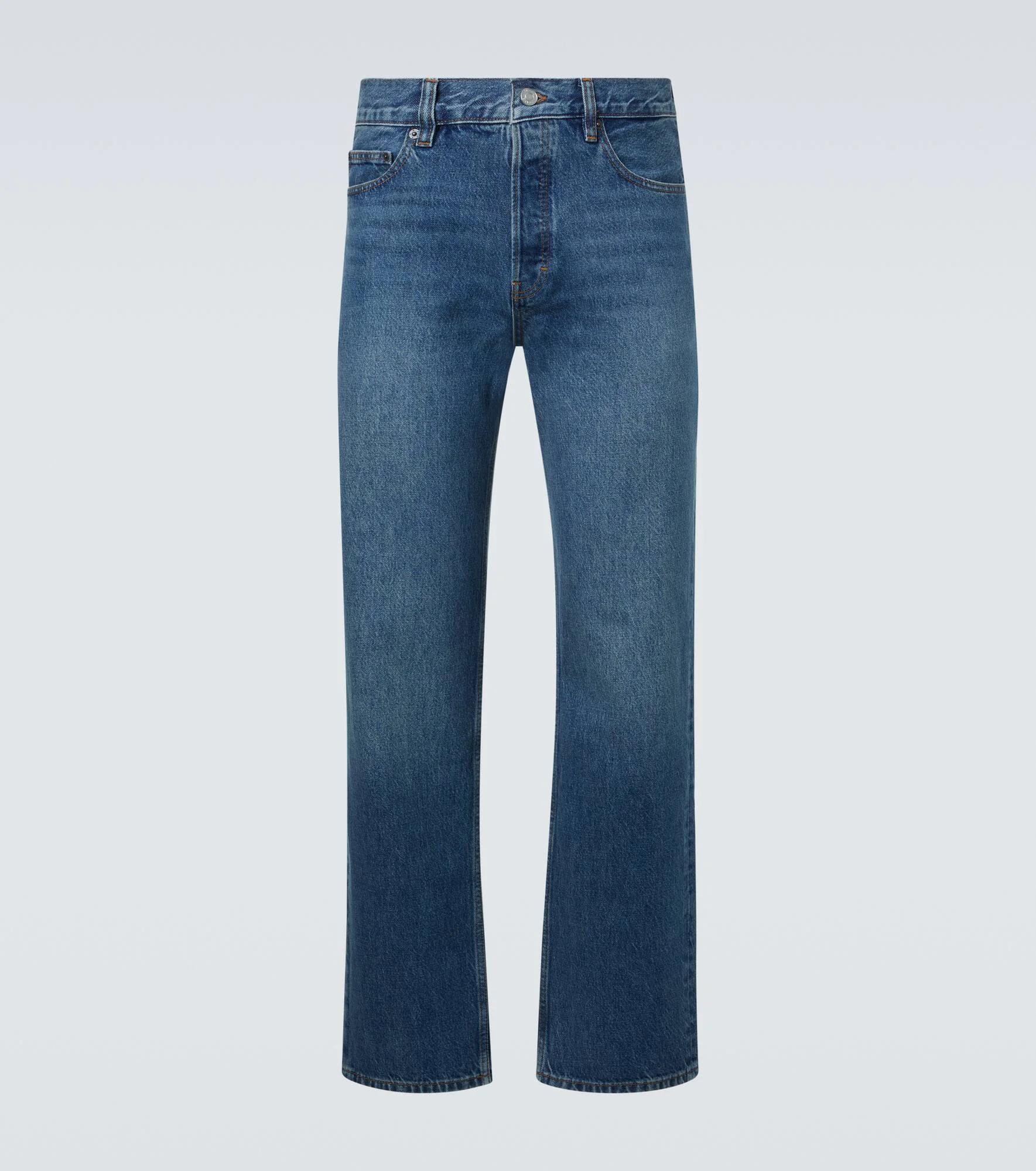 Relaxed distressed straight jeans - 1