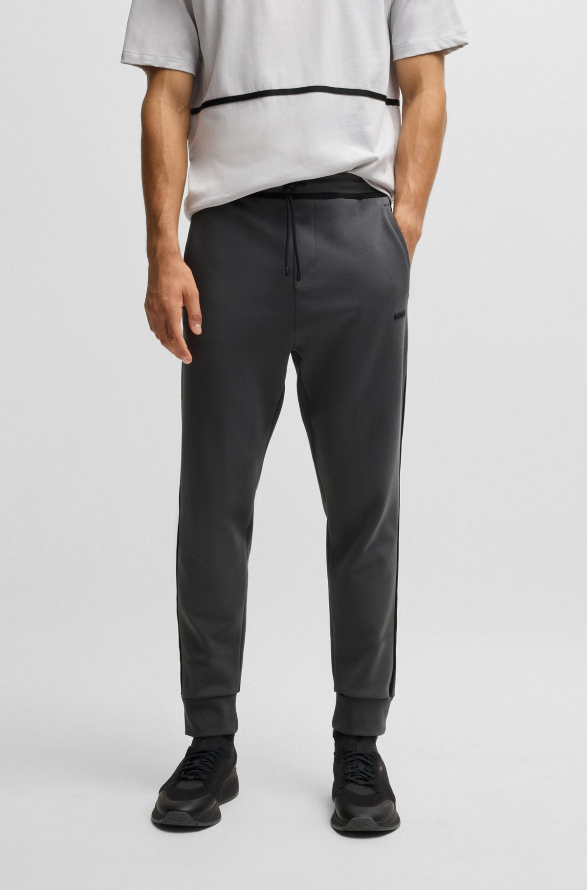 TRACKSUIT BOTTOMS WITH TAPE AND LOGO - 2