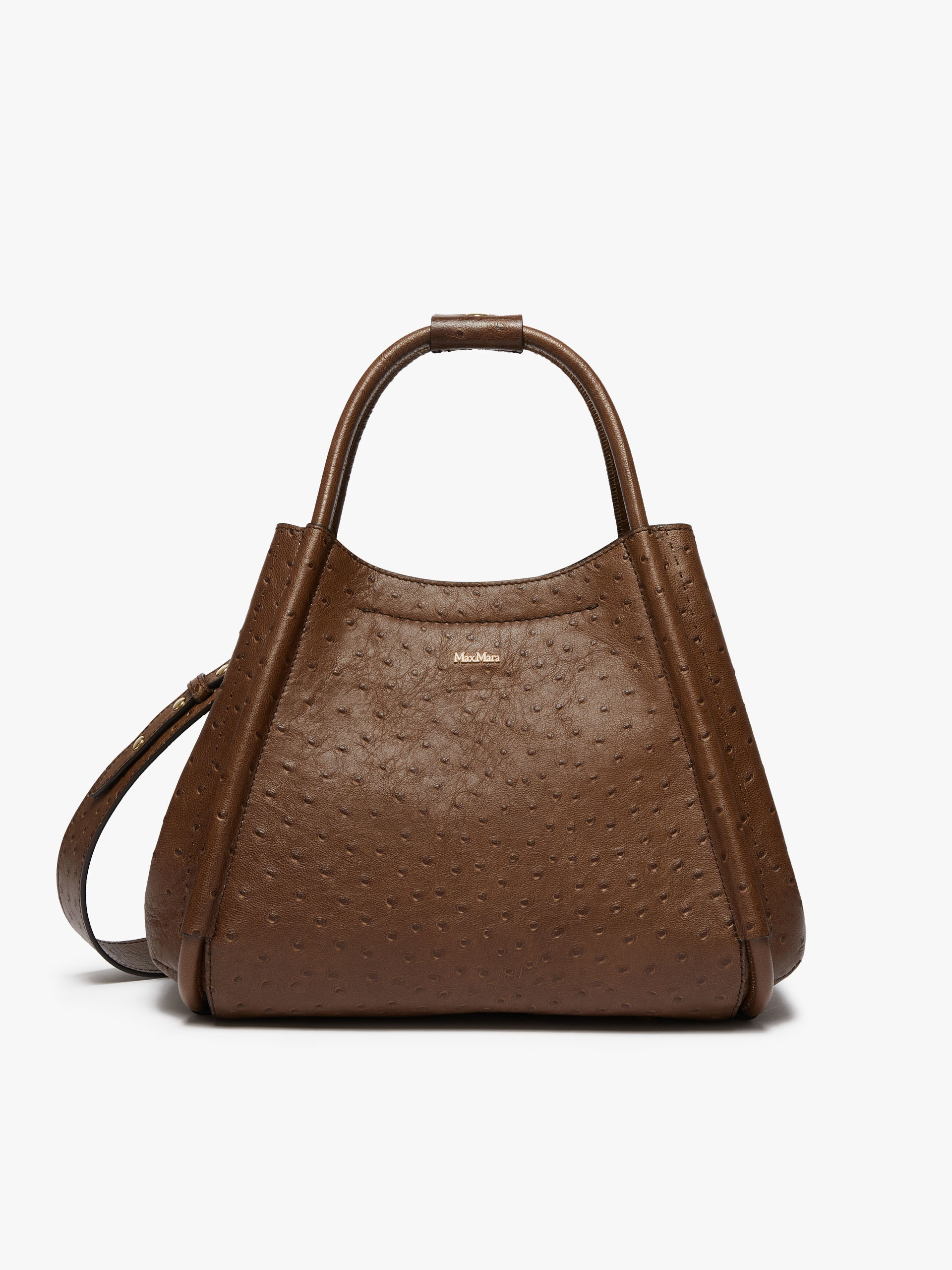 MARINSOSTRICH Small ostrich-print leather Marine Bag - 4
