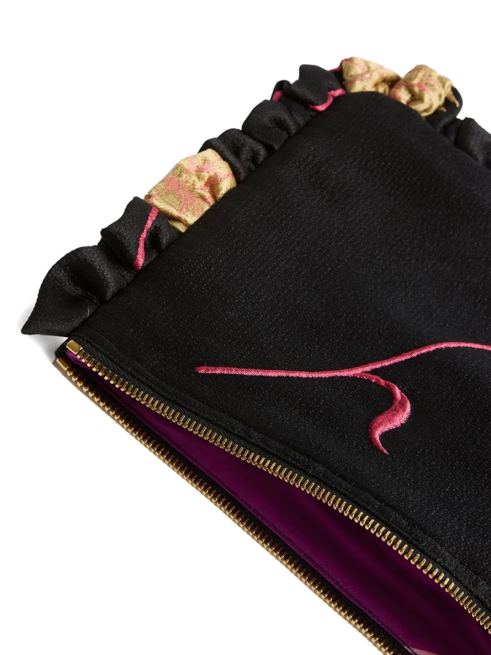 floral-pattern clutch bag - 4