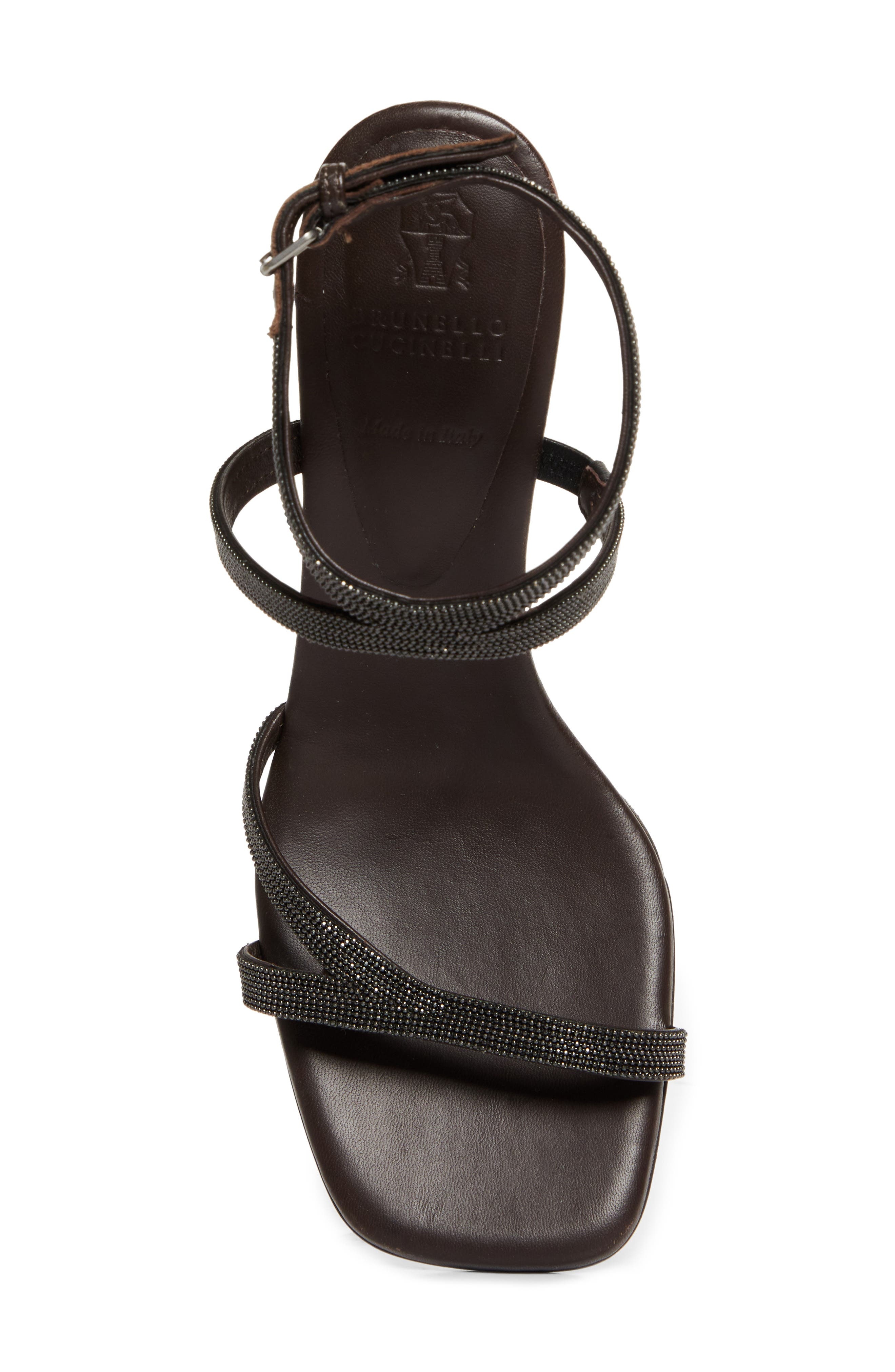 Brunello Cucinelli Monili Strap Wedge Sandal in Testa Moro at Nordstrom - 5