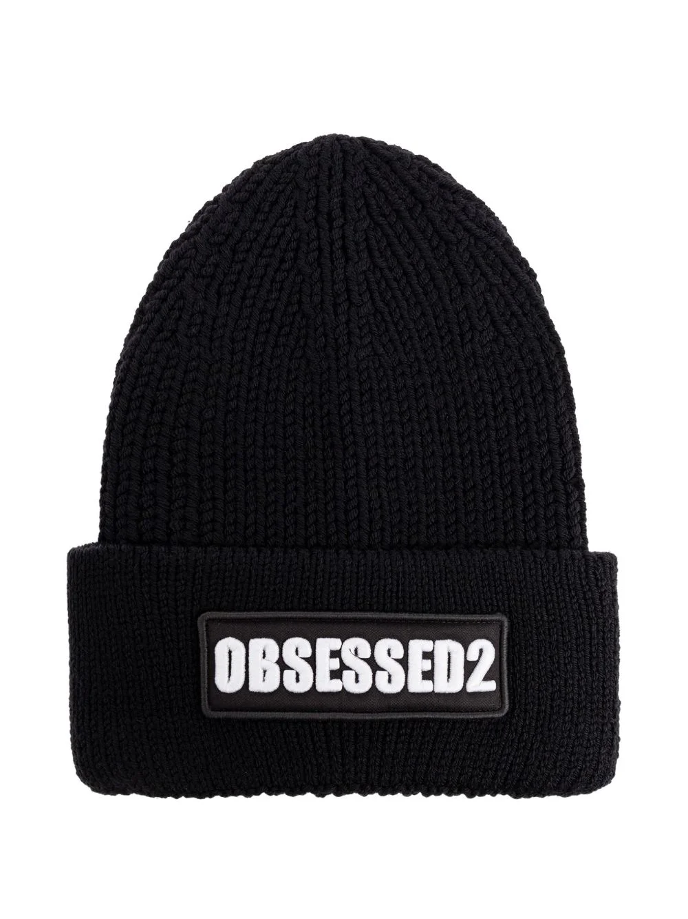 embroidered ribbed-knit beanie - 1