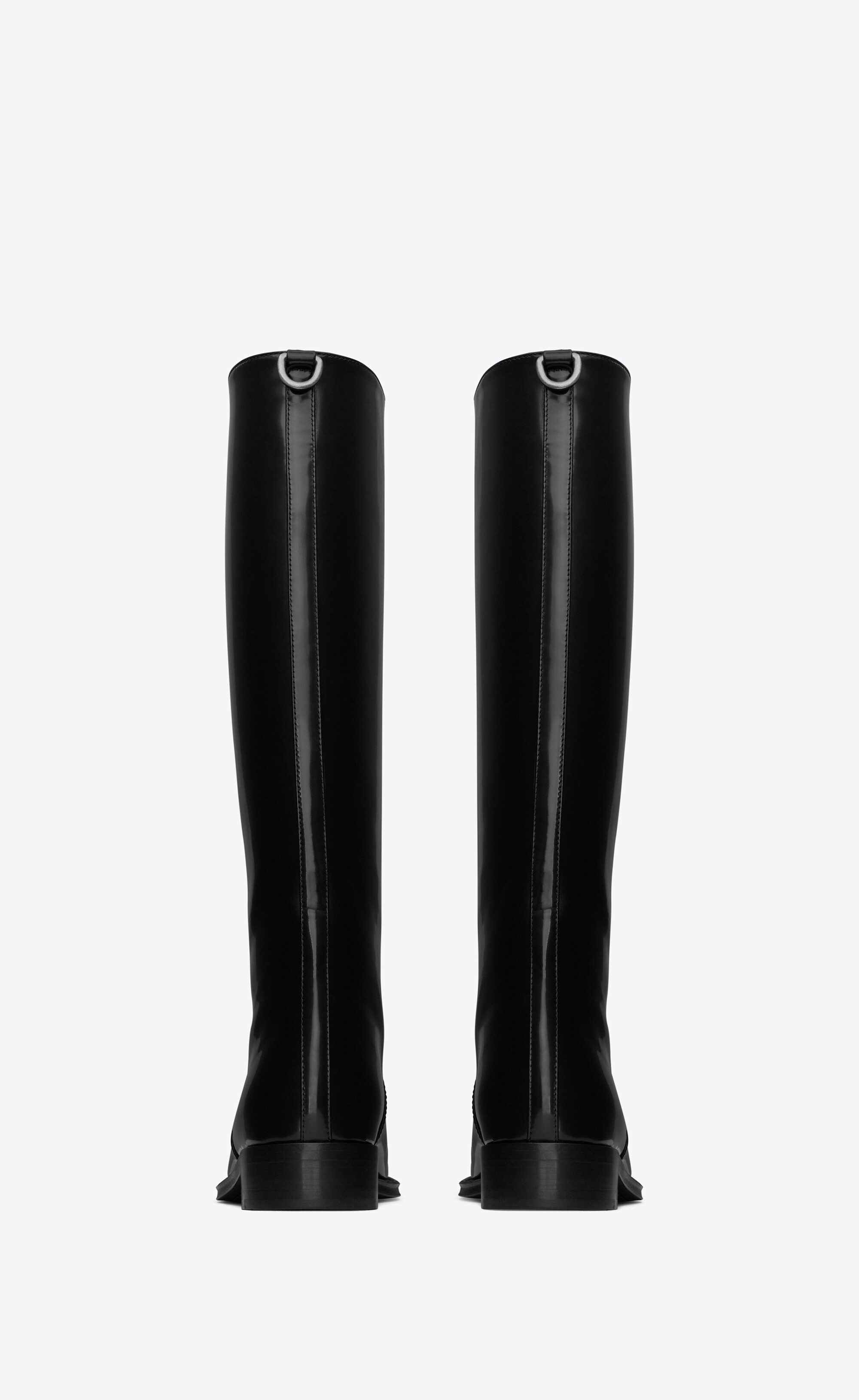 SAINT LAURENT hunt boots in glazed leather | ysl | REVERSIBLE