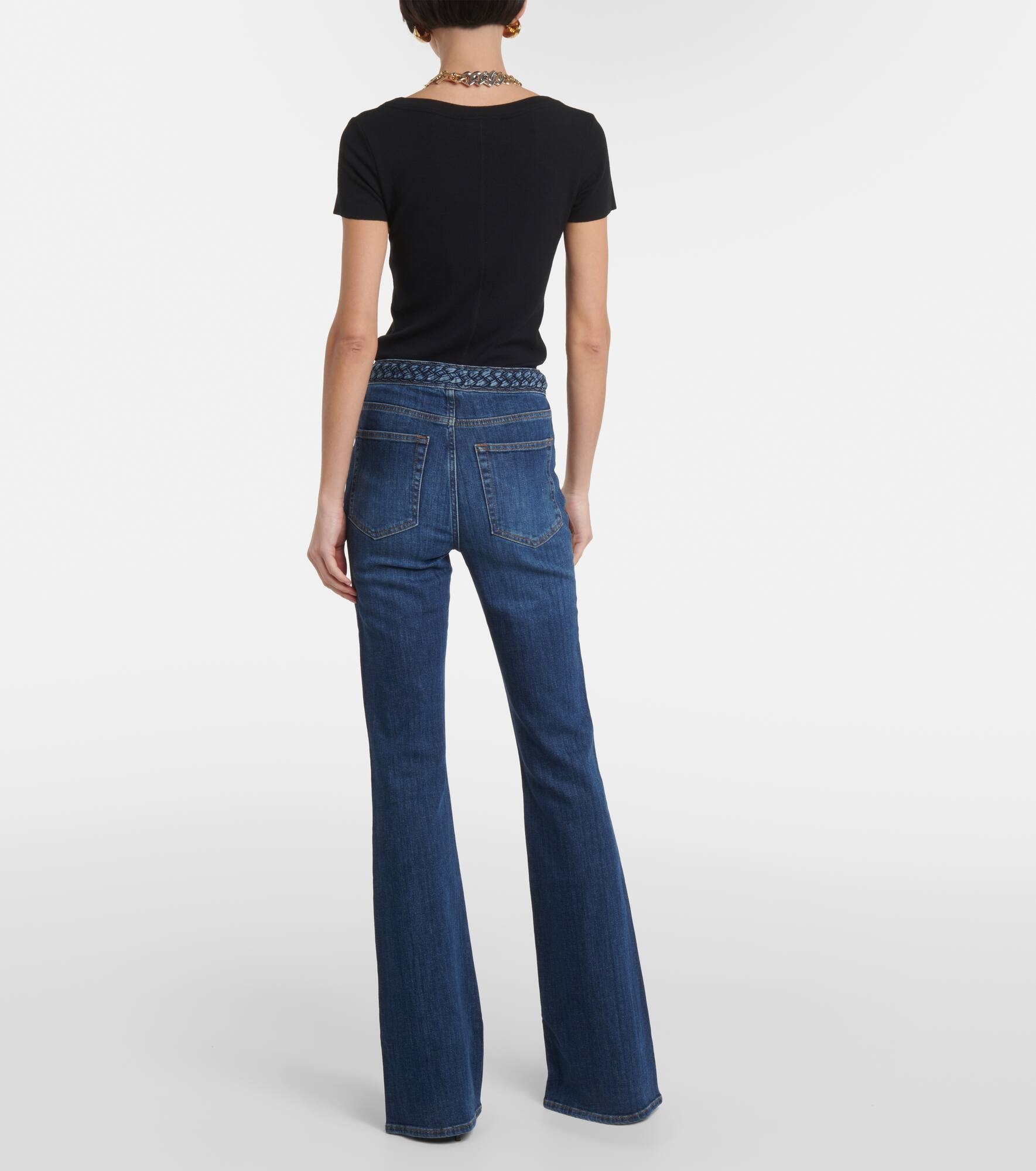 Braided high-rise flared jeans - 3