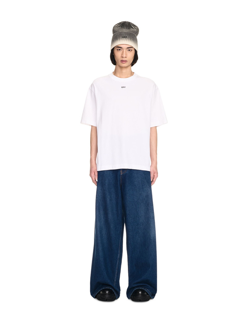 Off-White Medium Blue Script Wide Denim Pants outlook