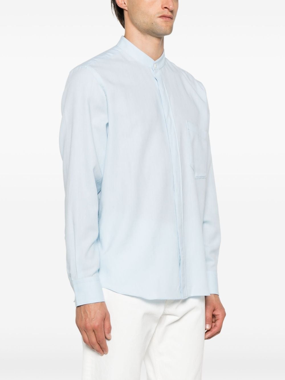 band-collar shirt - 3