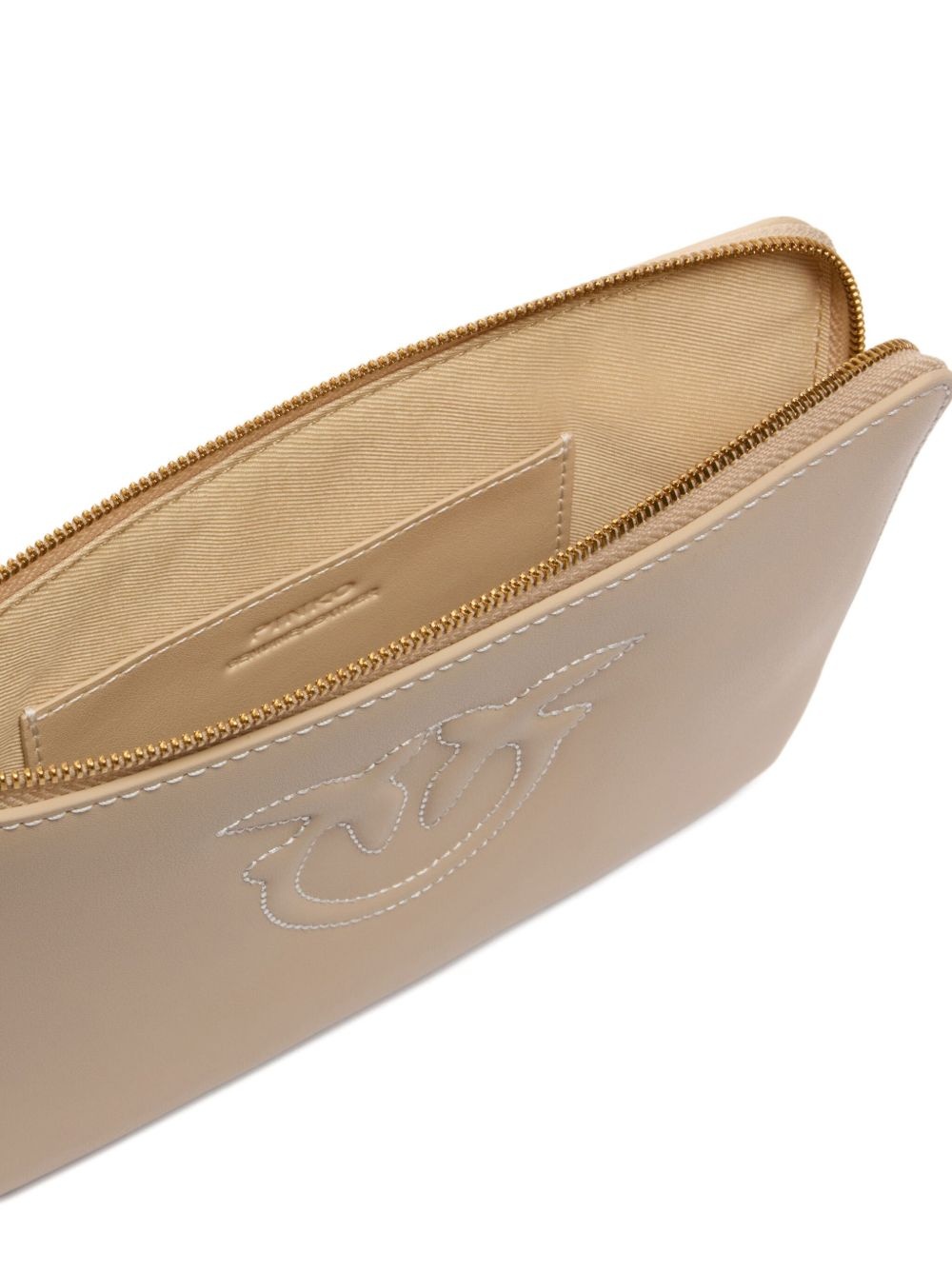 logo-embossed clutch - 4
