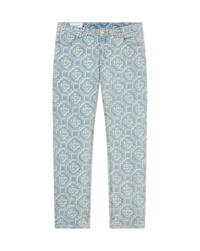 Monogram Bleached Denim Trousers 1