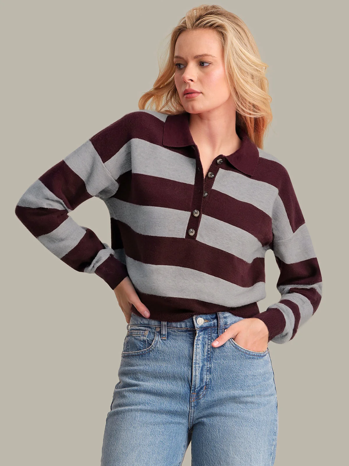 Claire: Rugby Stripe Sweater - 1
