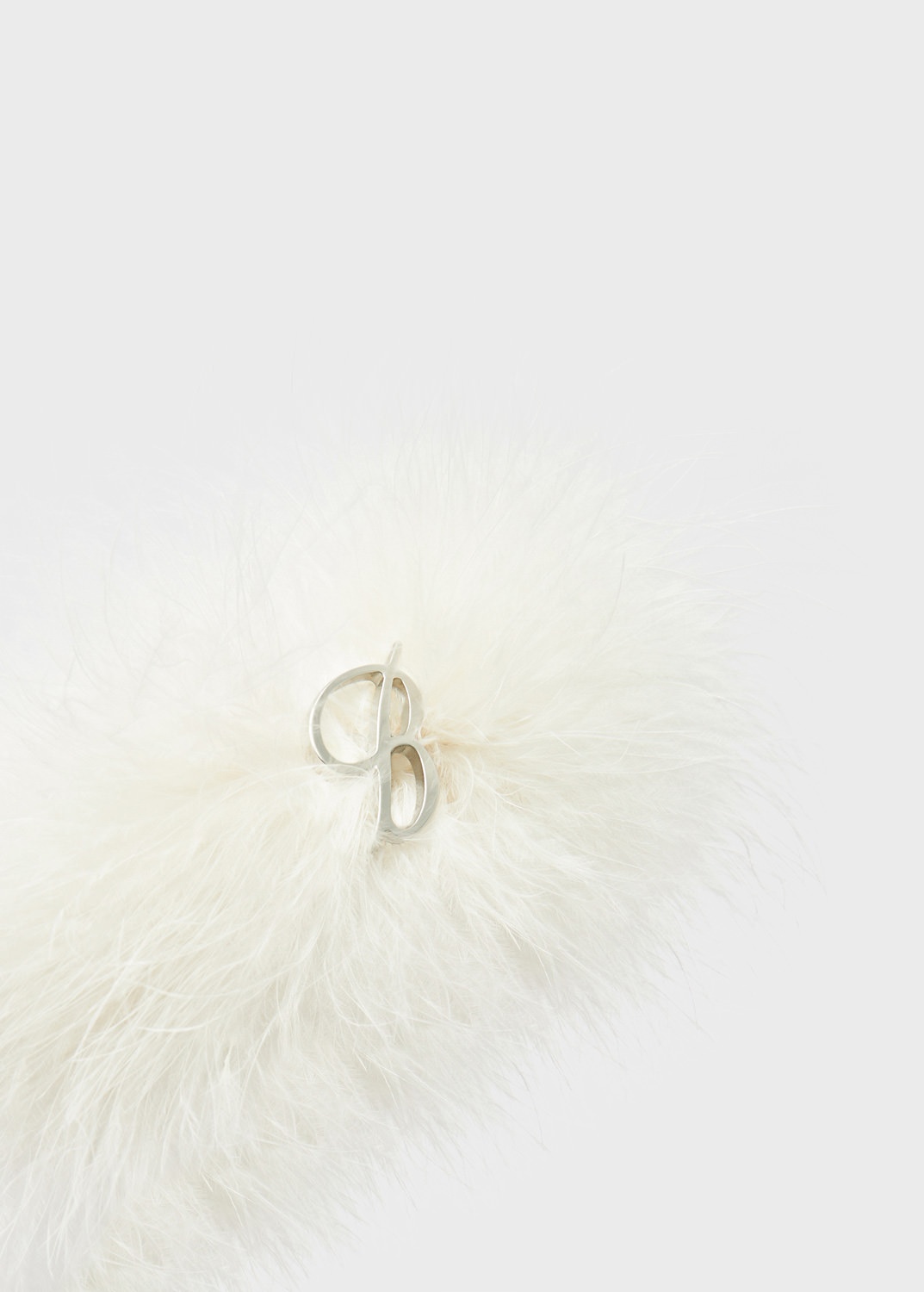 MARABOU FEATHER BRACELET WITH B MONOGRAM IN METAL - 2