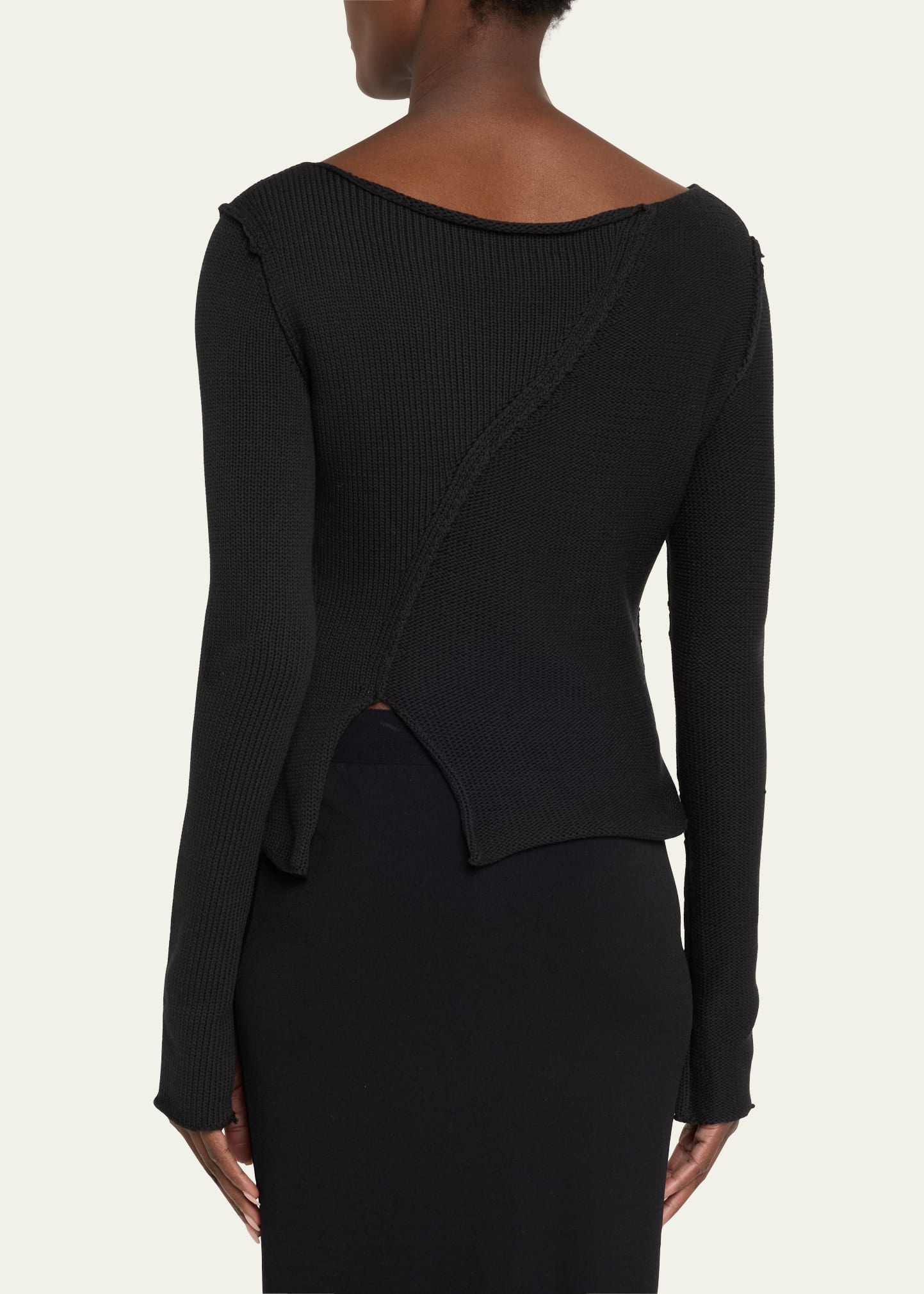 Eddy V-Neck Exposed Seam Sweater - 3