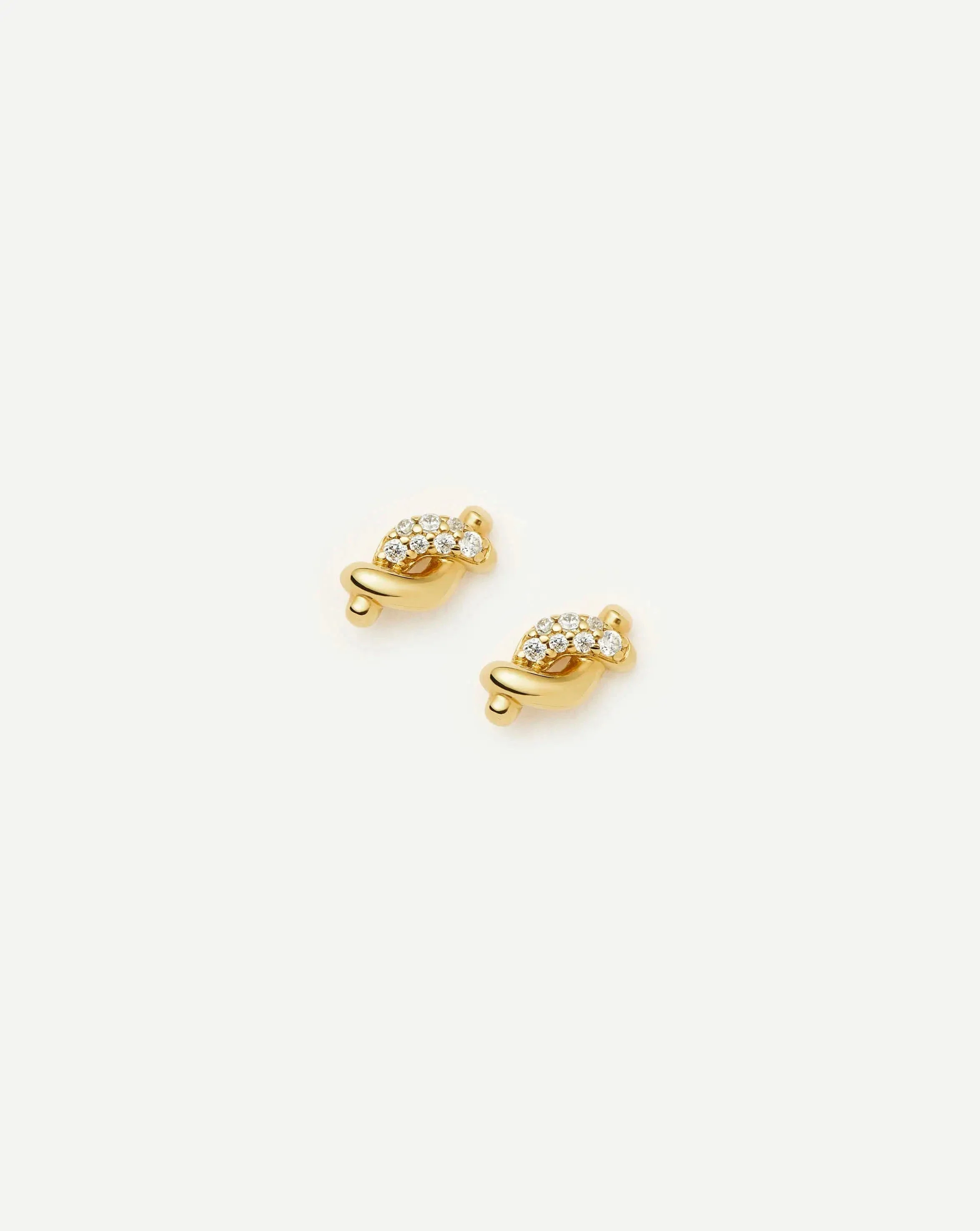 Molten Snow Stud Earrings - 1