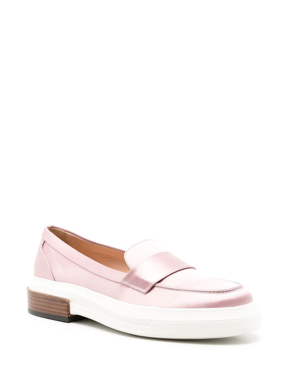 satin-finish effect loafers - 2
