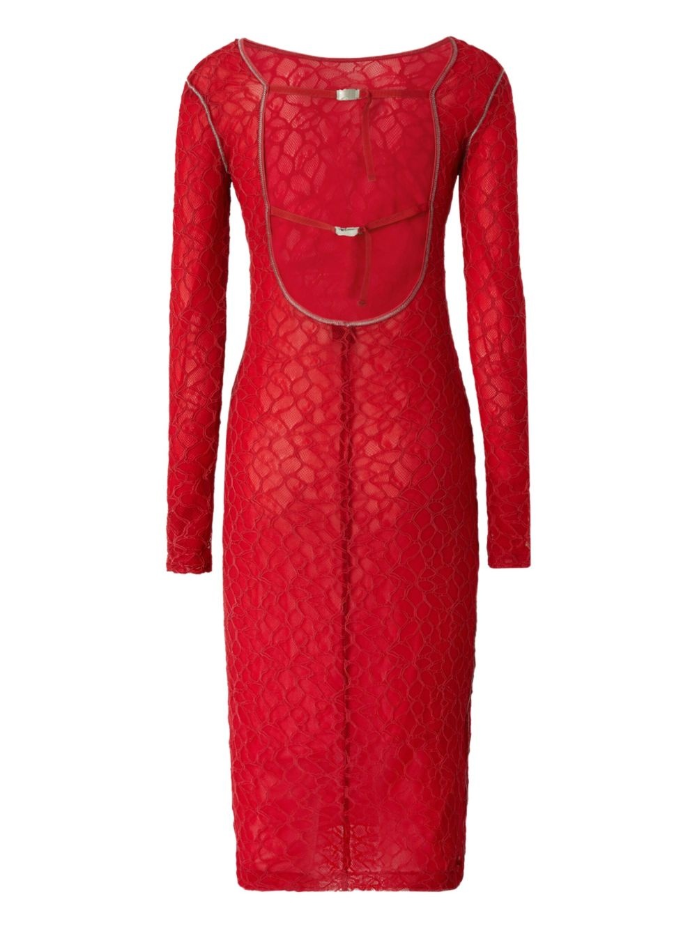 lace midi dress - 2