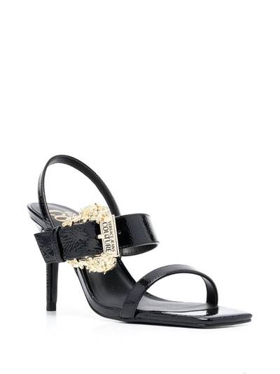 VERSACE JEANS COUTURE baroque buckle-detail 93mm sandals outlook