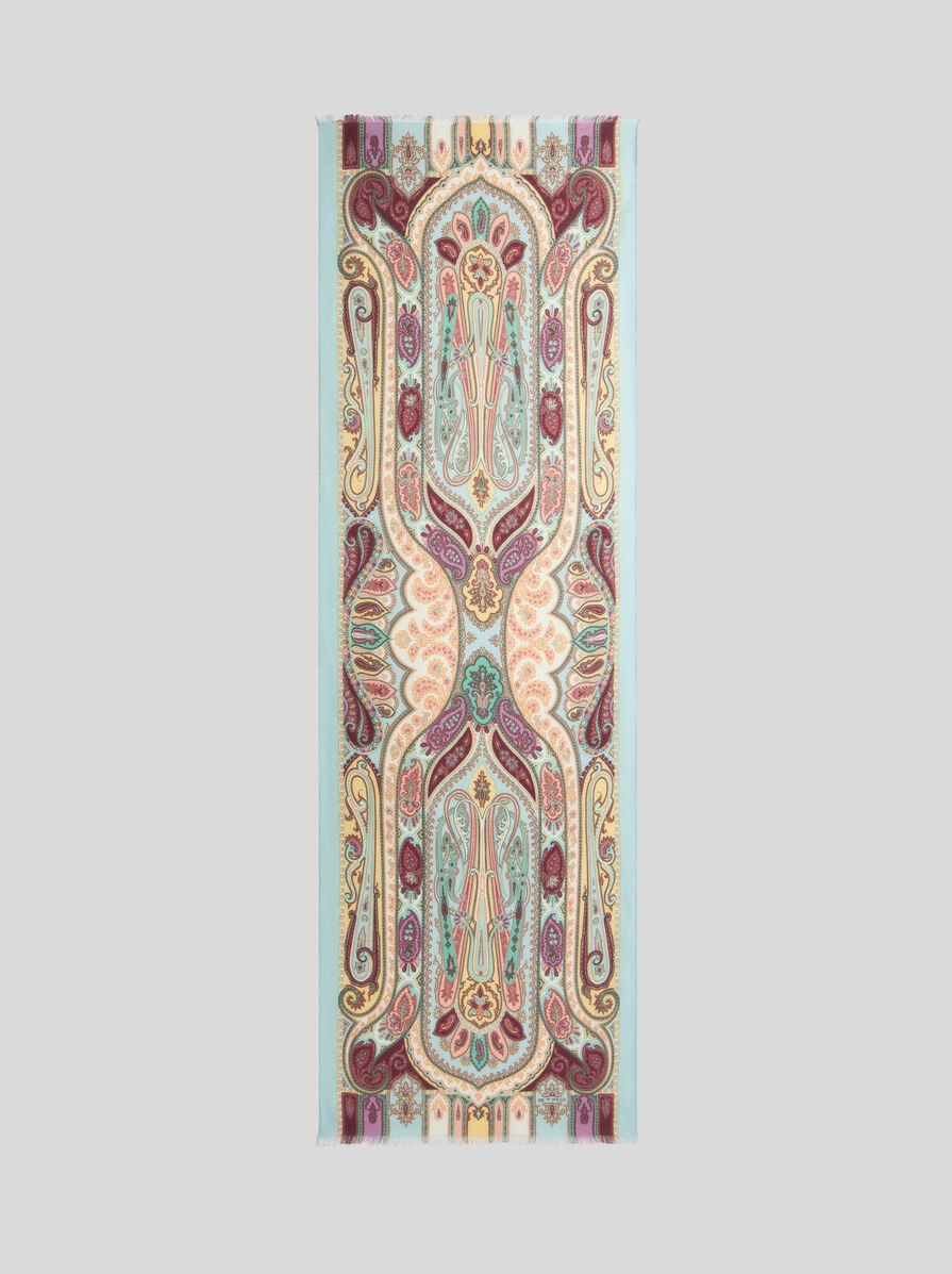 PAISLEY SILK AND CASHMERE SCARF - 2