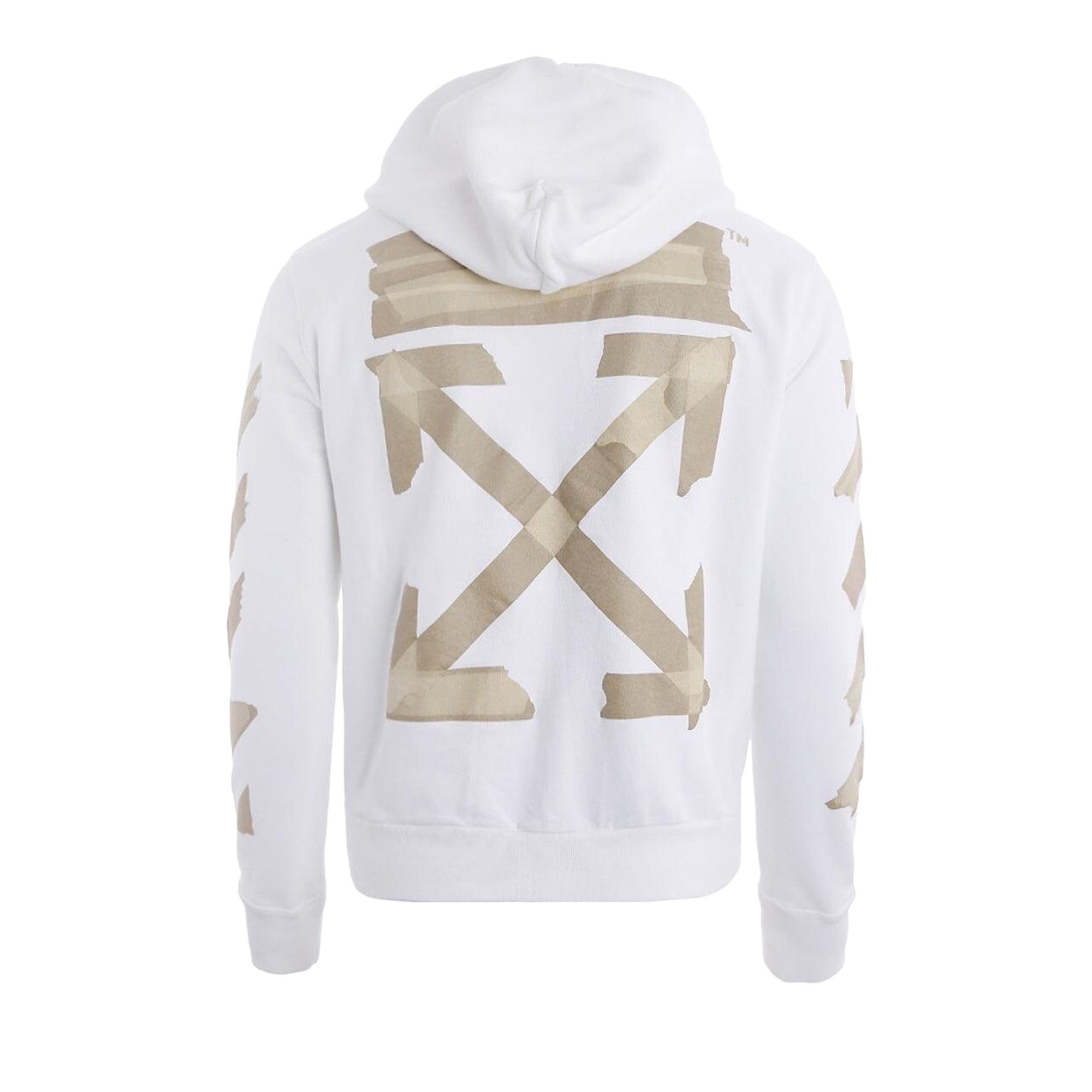 Off-White Tape Arrows Slim Hoodie 'White/Beige' - 2