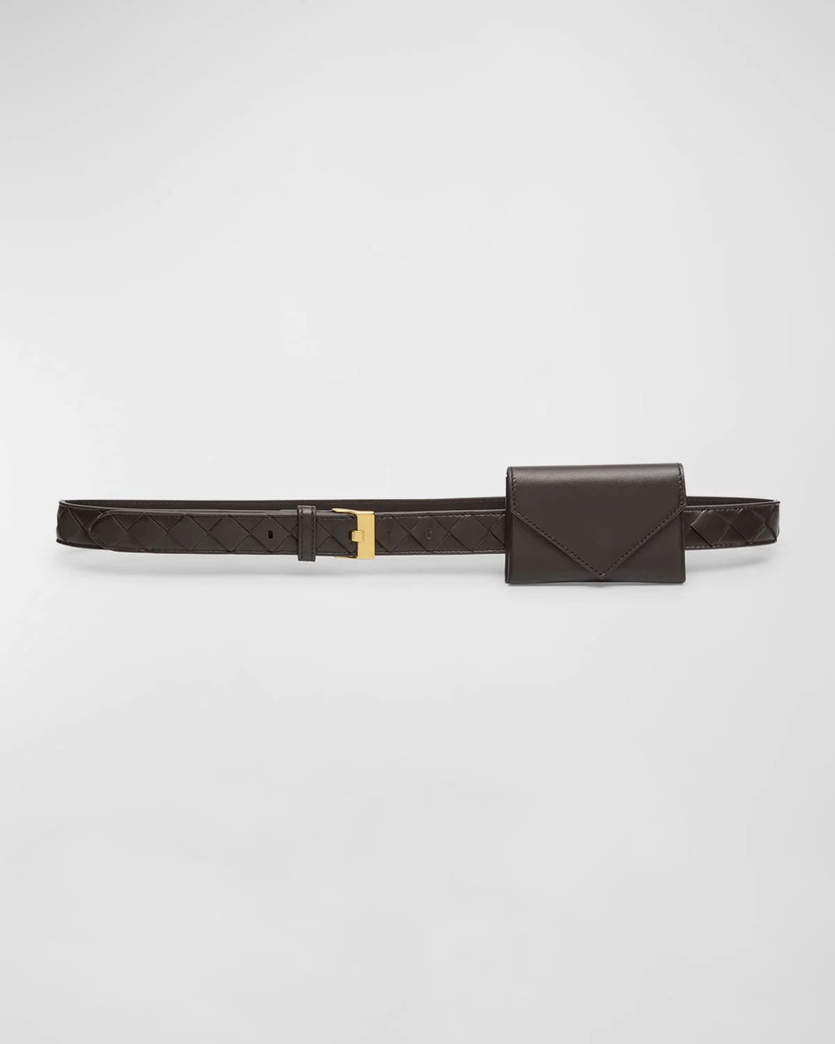 Woven Leather Belt With Wallet - 1