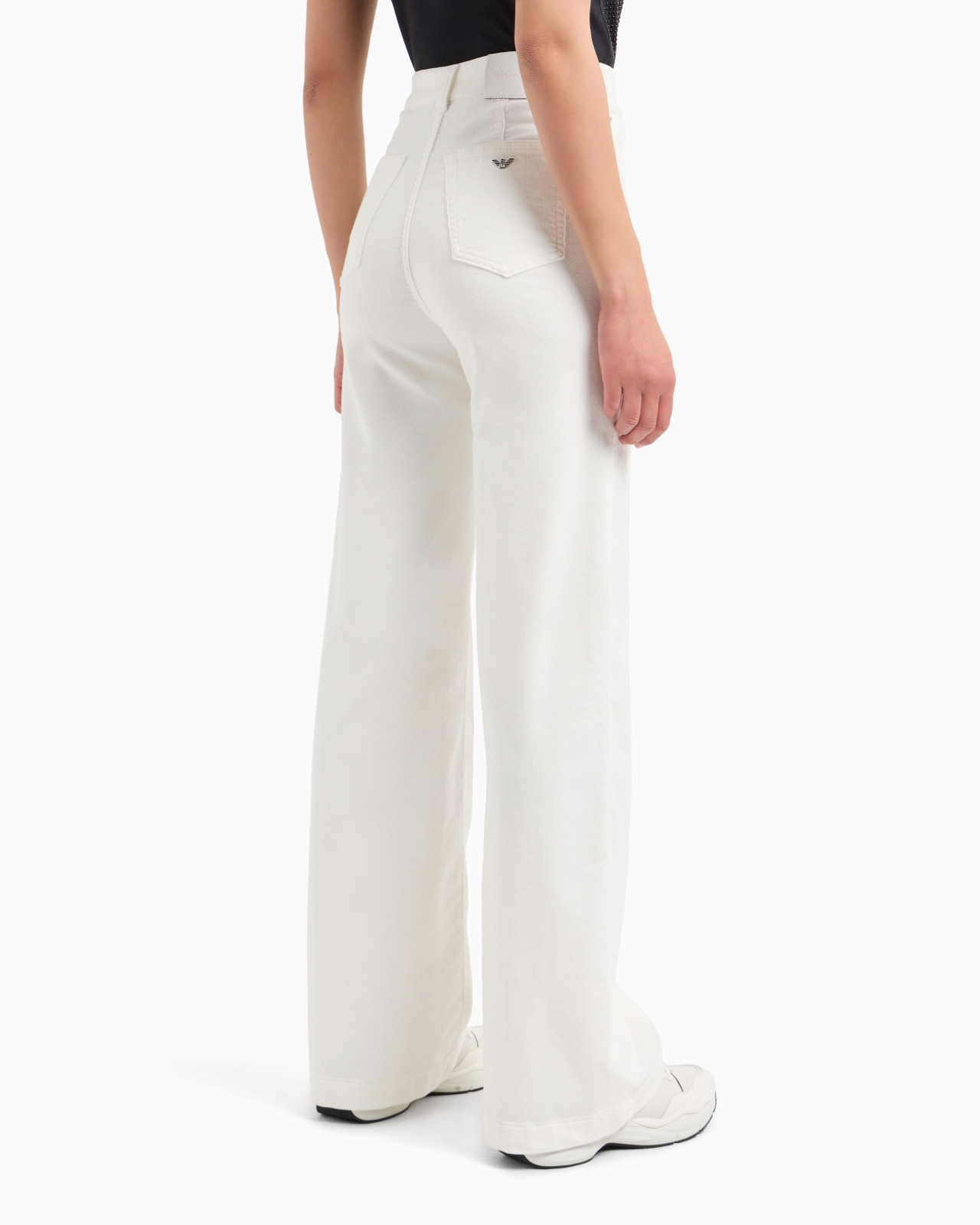 J14 high-waisted, wide-leg palazzo trousers in garment-dyed corduroy - 3