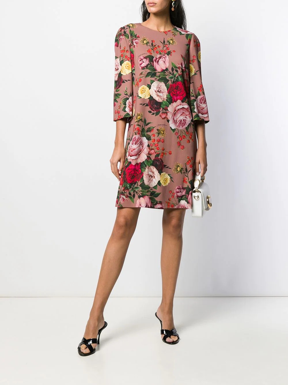 floral print shift dress - 2