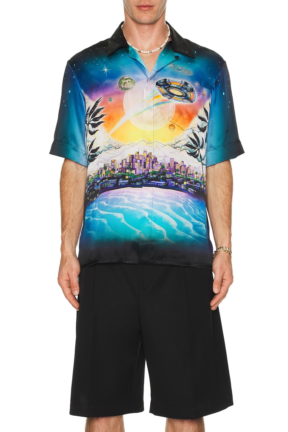 Short Sleeve Cuban Collar Shirt - 3