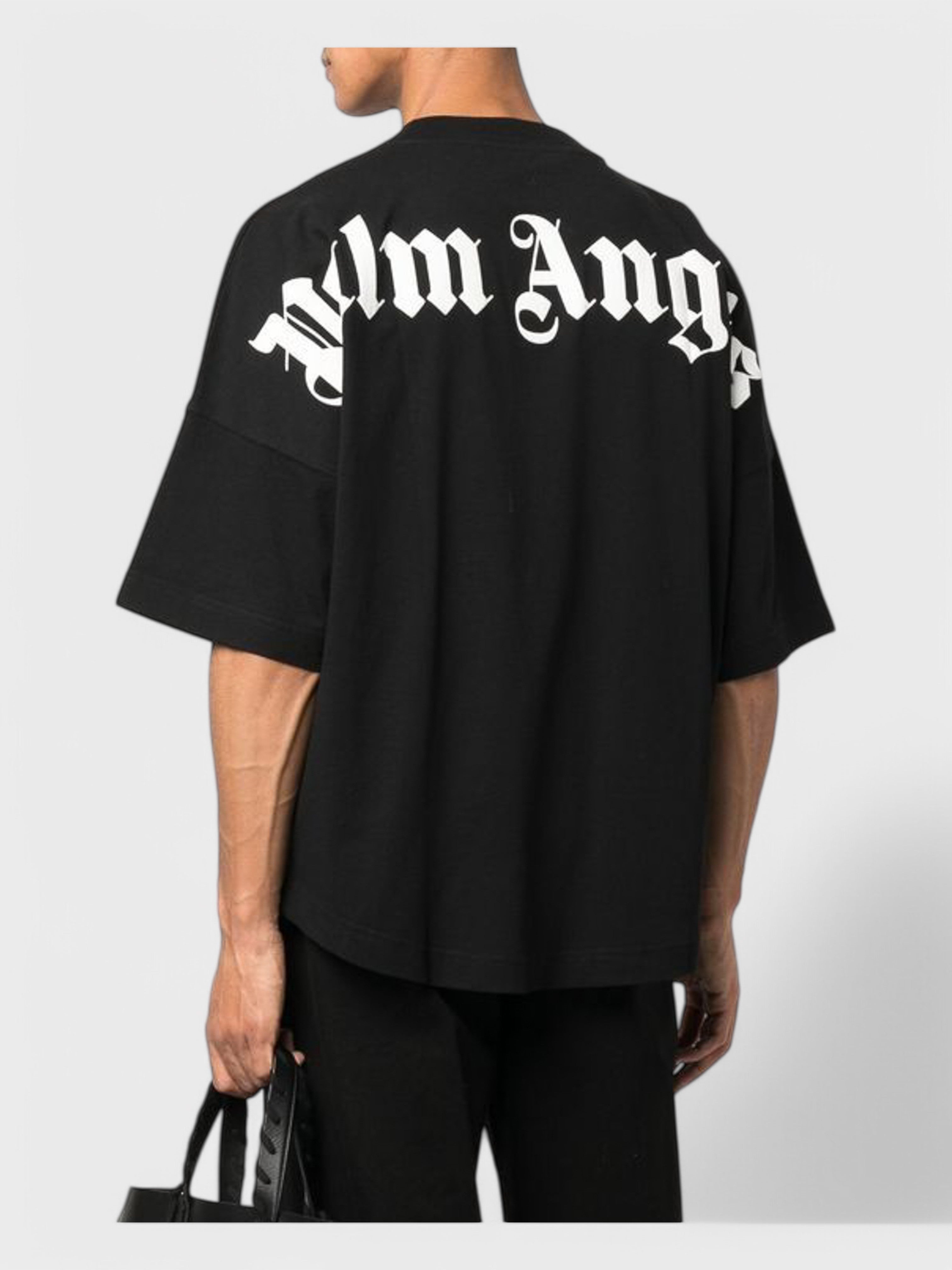 Palm Angels Classic Logo Over Tee 'Black/White' - 3