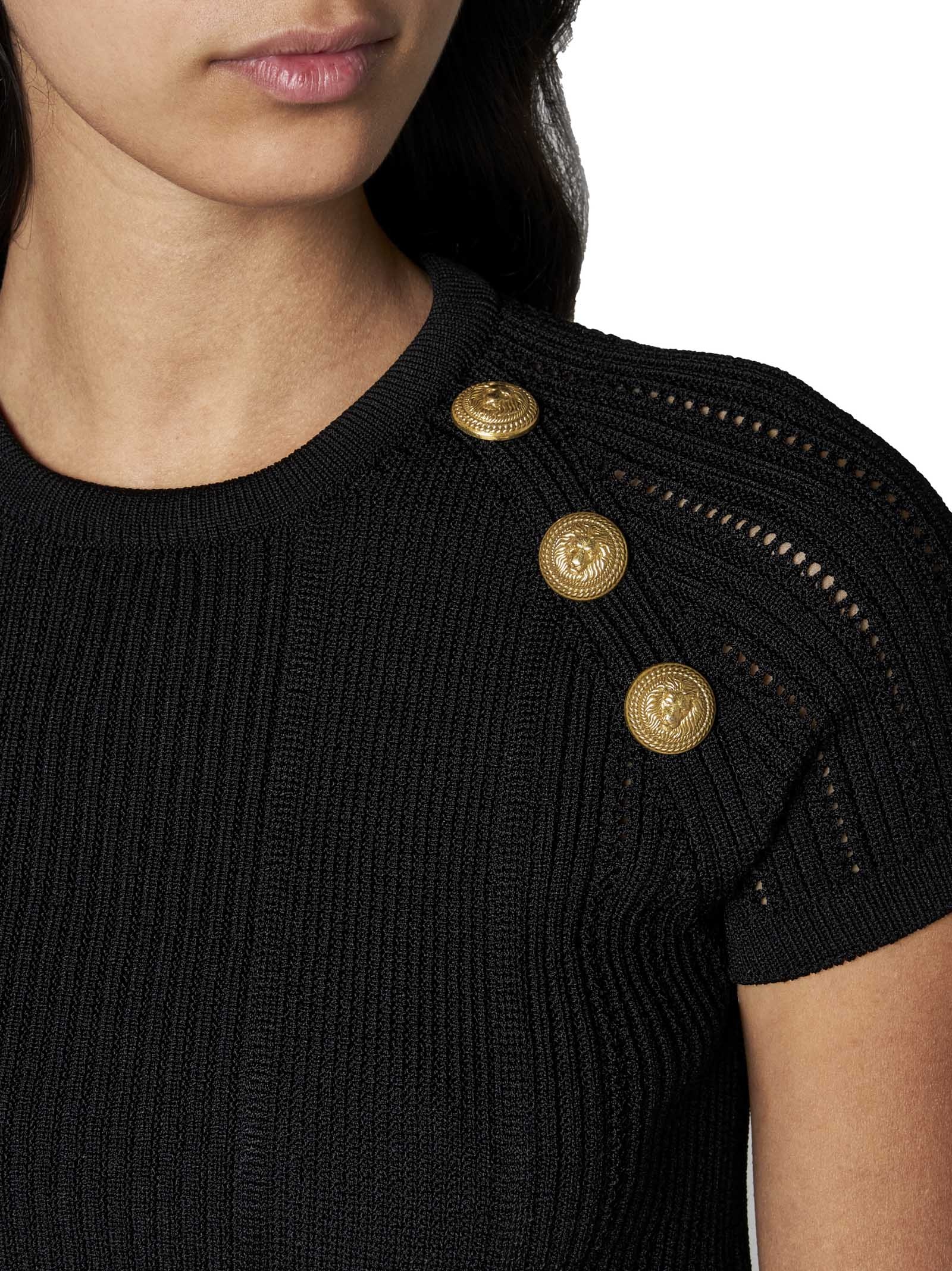 Button-detail knit cropped top - 5