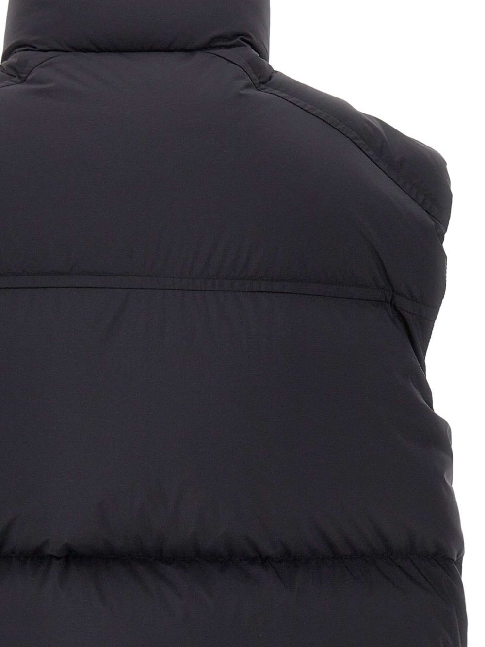 wrap-collar puffer vest - 5