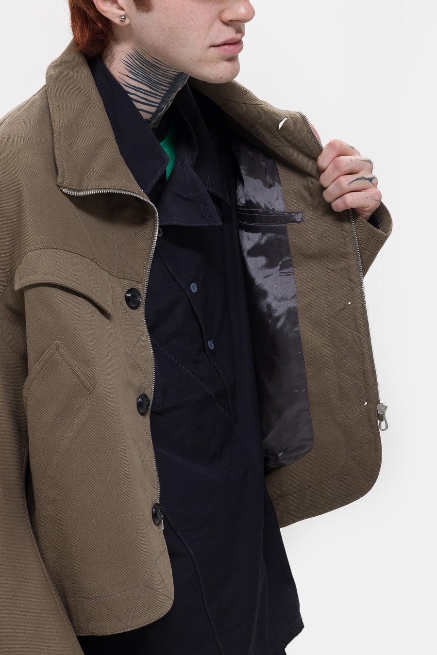 Kiko Kostadinov Jacklight Jacket in Tan | notreshop | REVERSIBLE