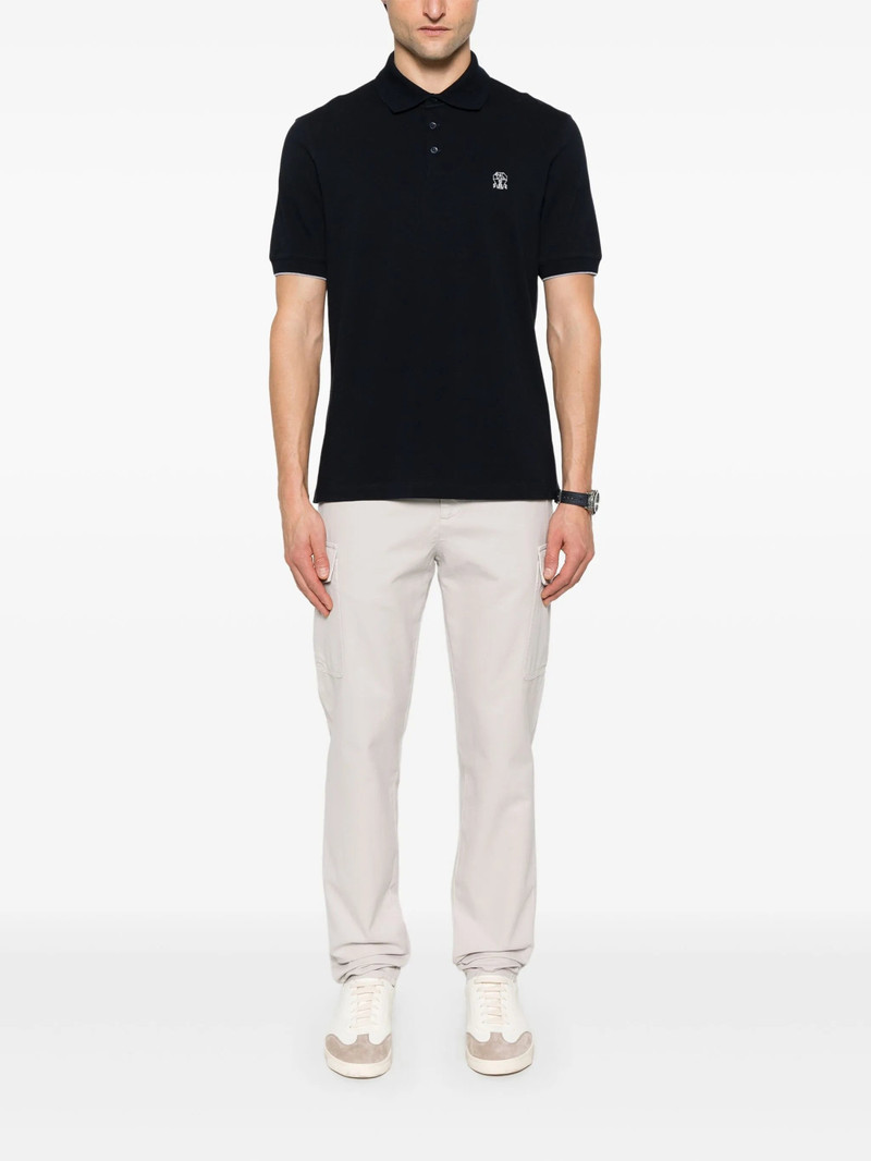 Brunello Cucinelli Brunello Cucinelli Logo-embroidered Polo Shirt outlook
