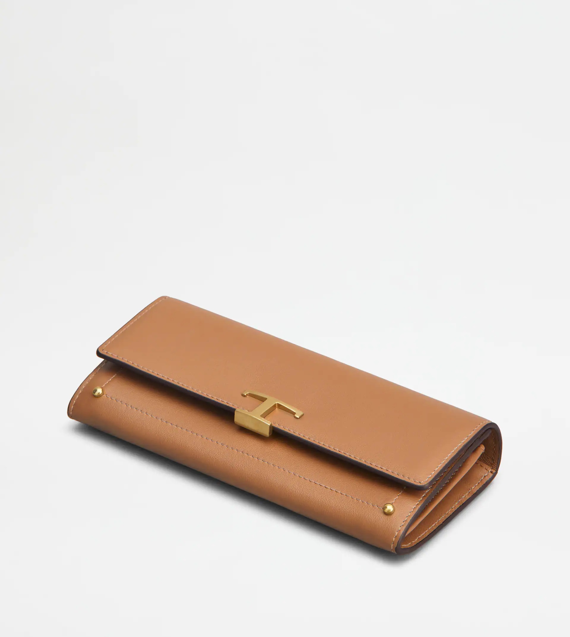 T TIMELESS WALLET IN LEATHER - BROWN - 4