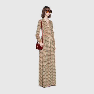 GUCCI Long Square G viscose lamé dress outlook