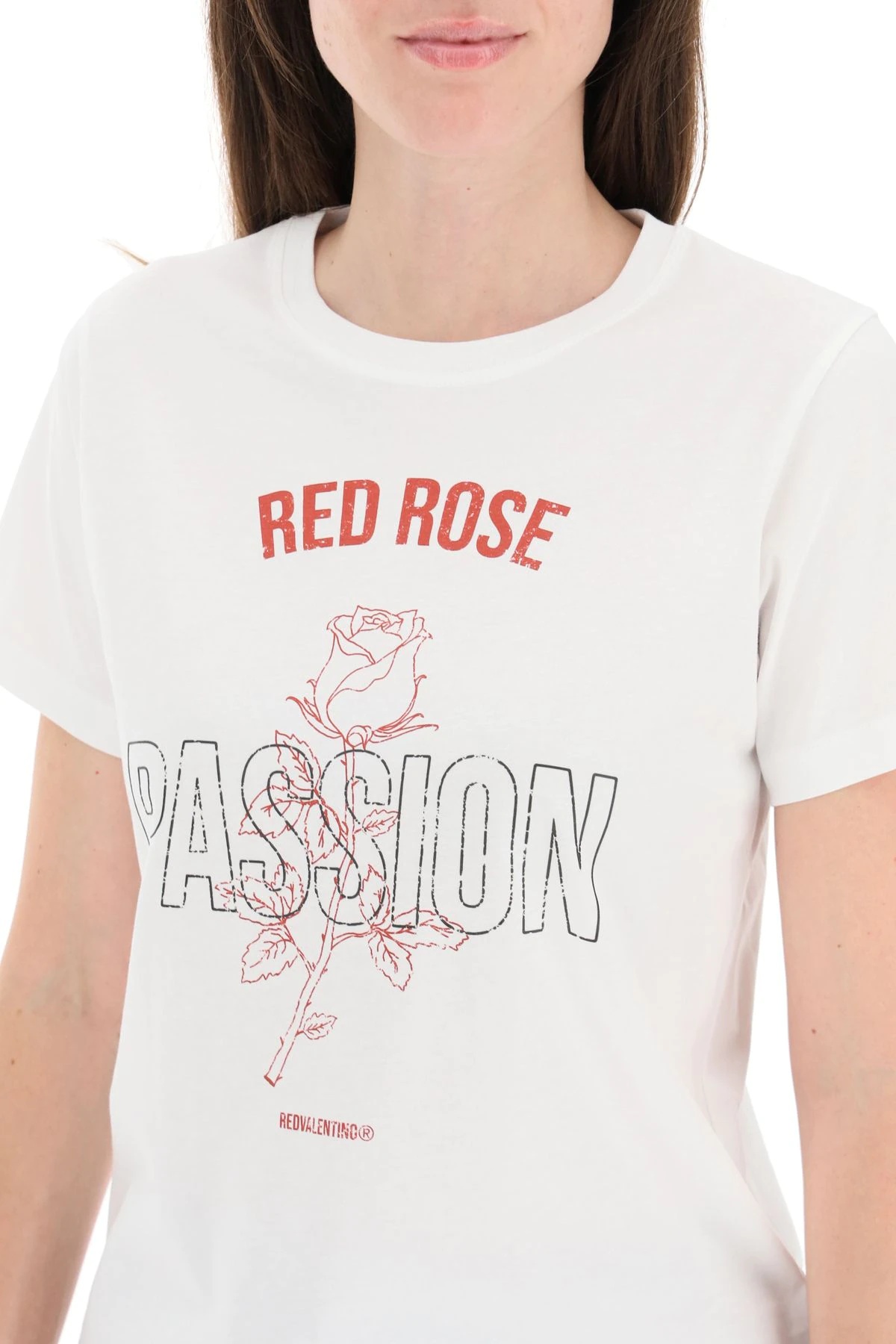 RED ROSE PRINT T-SHIRT - 5