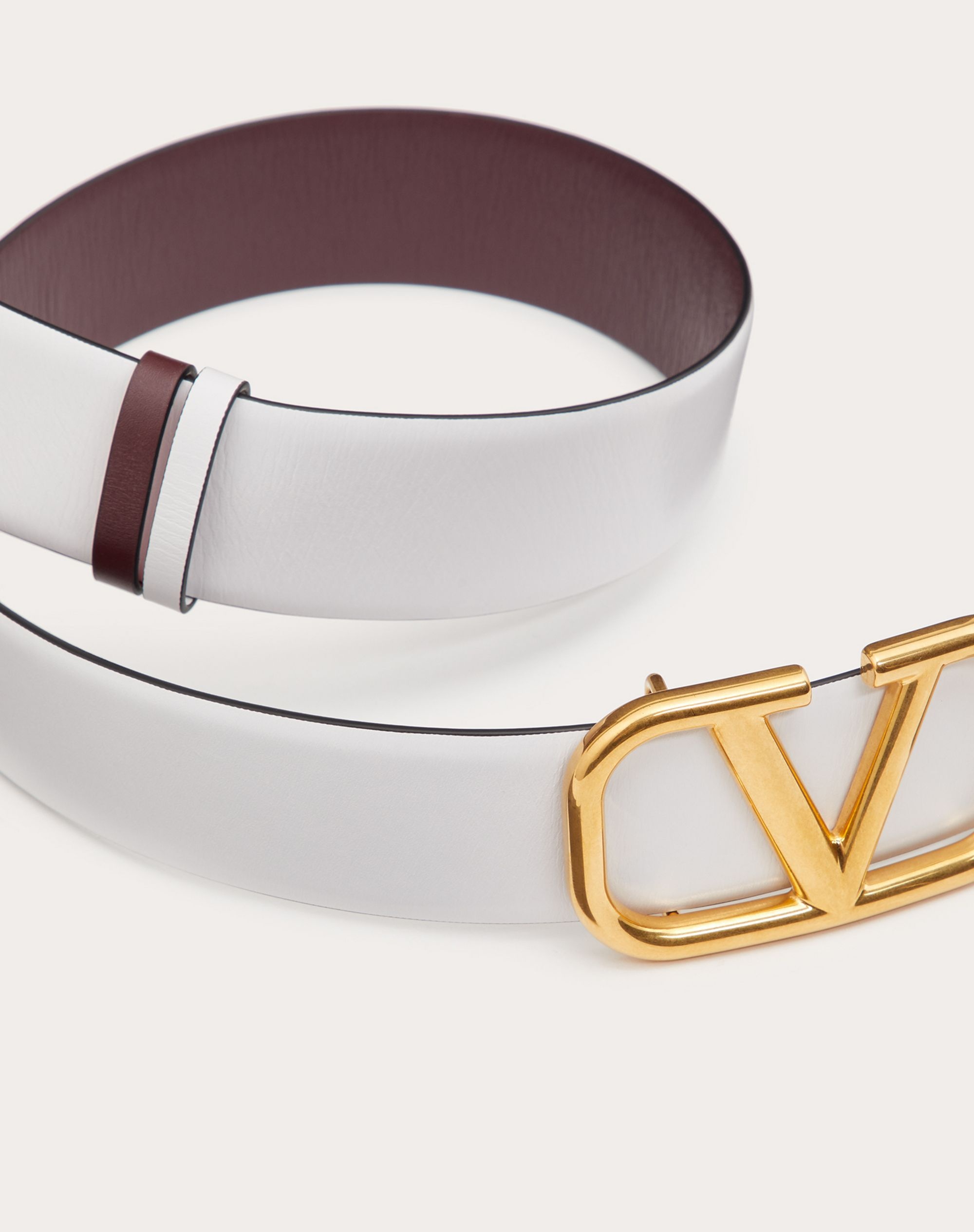 REVERSIBLE VLOGO SIGNATURE BELT IN Shiny CALFSKIN 40MM - 2