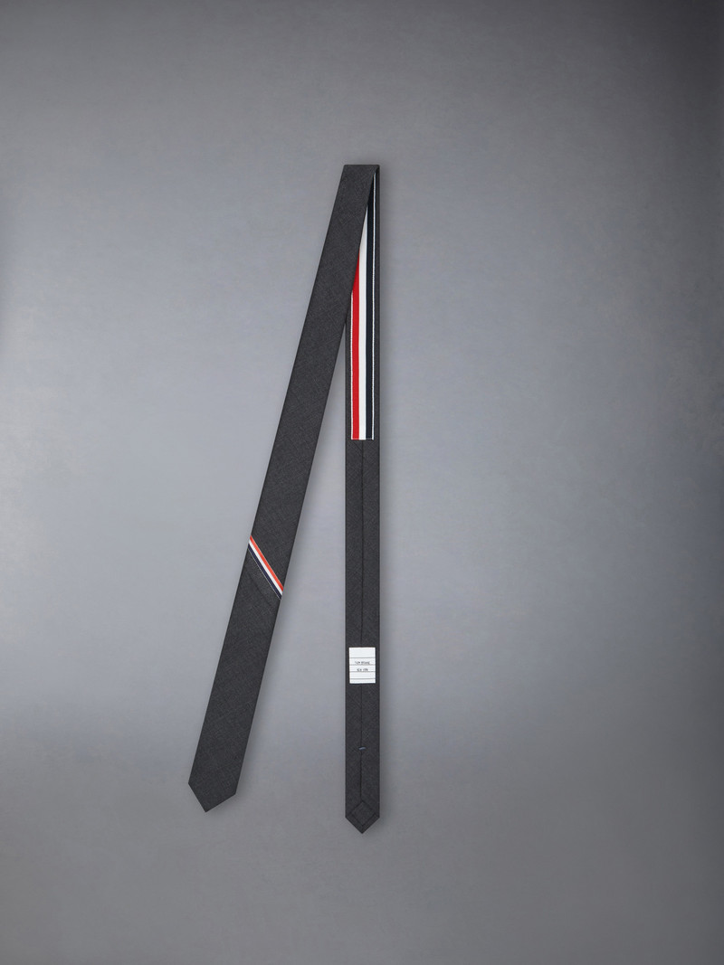 Thom Browne TWILL WOOL STRIPE SELVEDGE TIE outlook