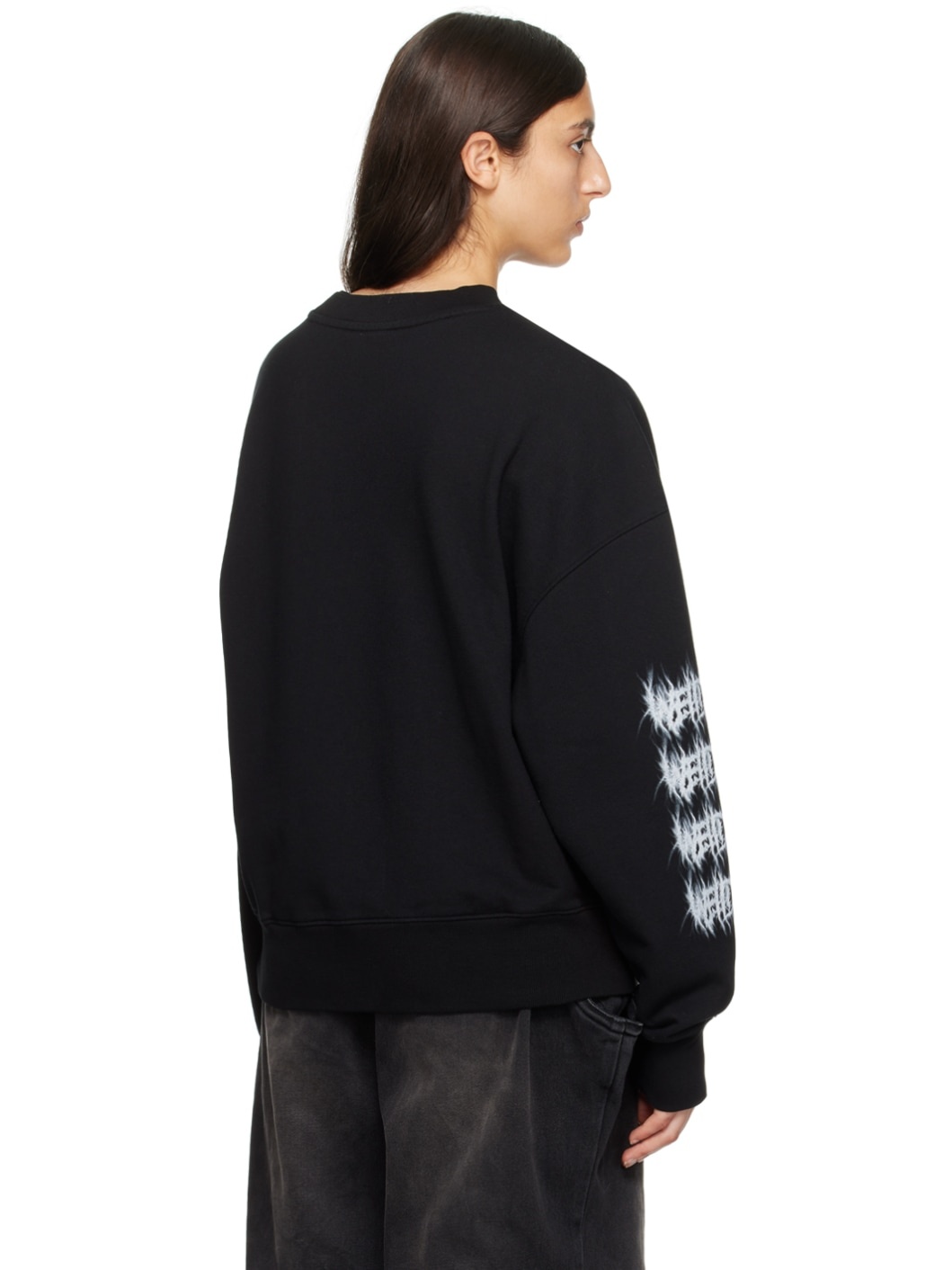Black Printed Sweatshirt - 3