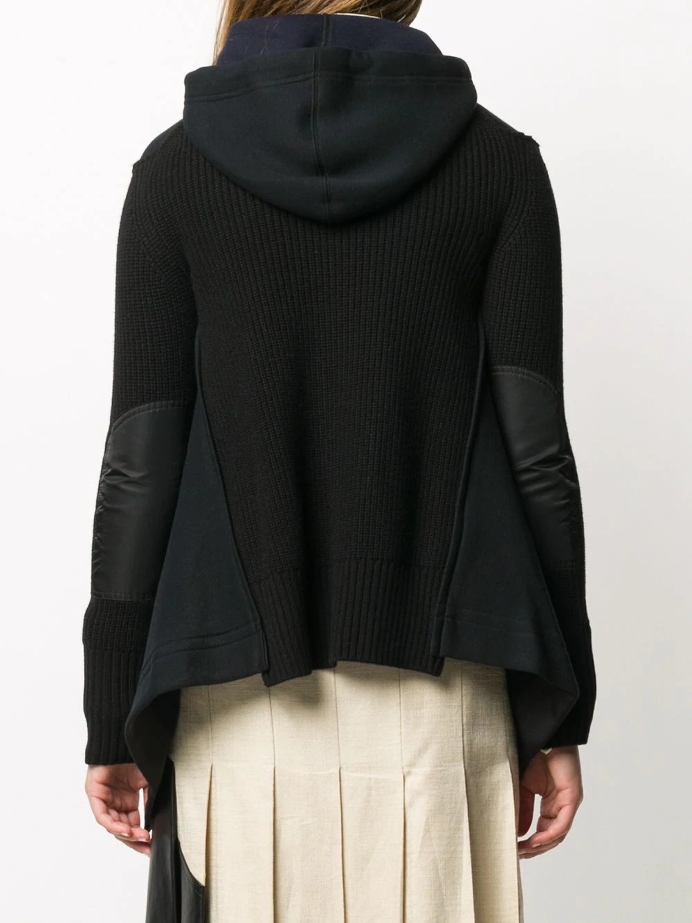 ribbed-sleeve jacket - 4