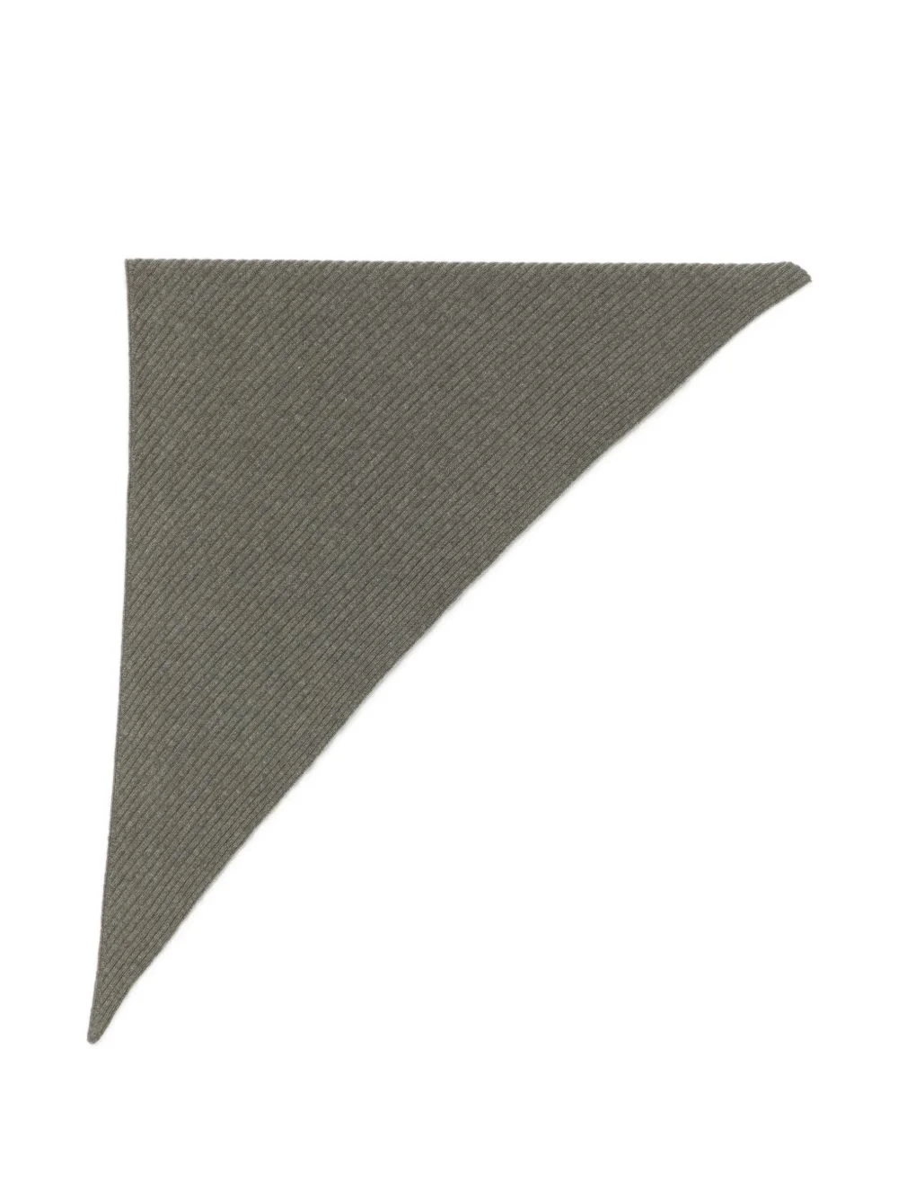 ribbed-knit triangular scarf - 1