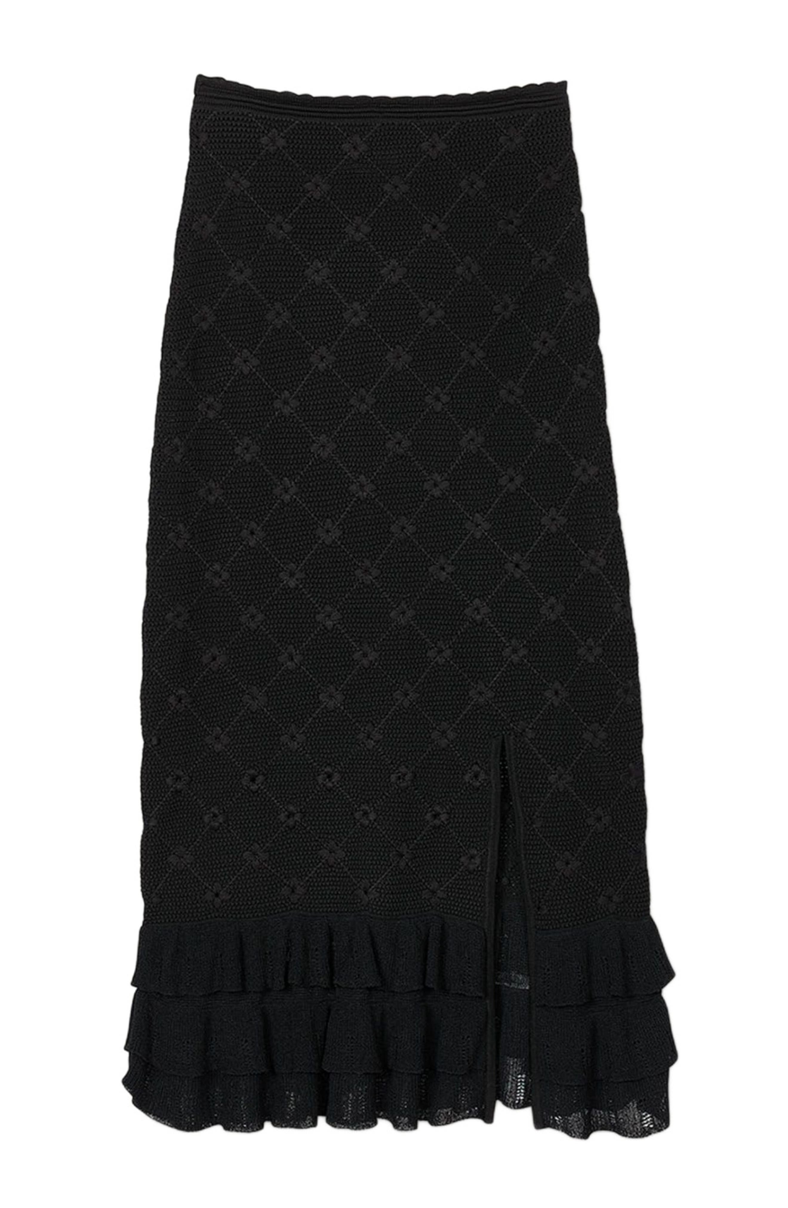 SANDRO Knit midi skirt in Black at Nordstrom - 5