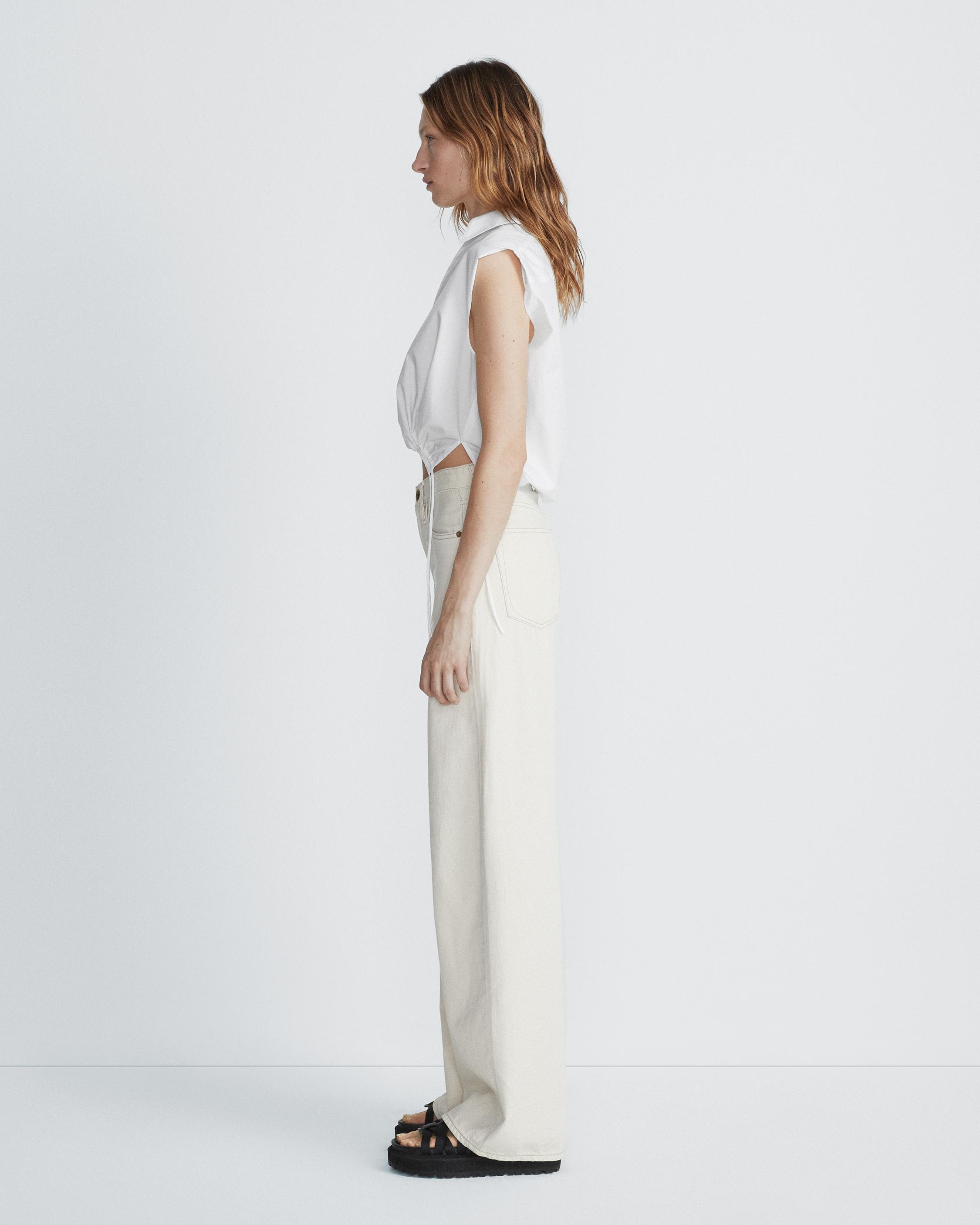 Fiona Cotton Poplin Sleeveless Top
Relaxed Fit Shirt - 4