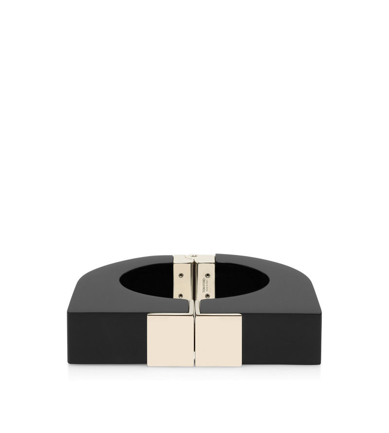 PLEXIGLASS AND BRASS DECO BRACELET 3